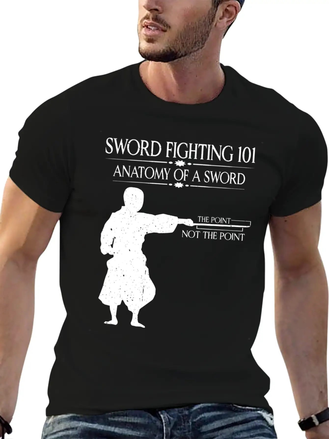 Sword Fighting 101 Anatomy Of A Sword 7 Relaxed Everyday Tee – Lightweight And Durable Cotton