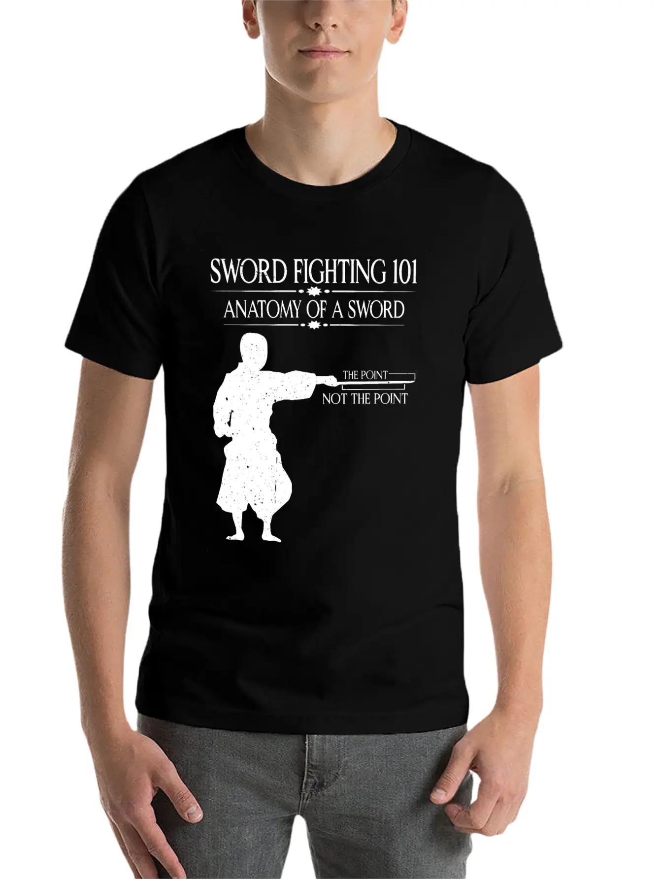 Sword Fighting 101 Anatomy Of A Sword 7 Relaxed Everyday Tee – Lightweight And Durable Cotton