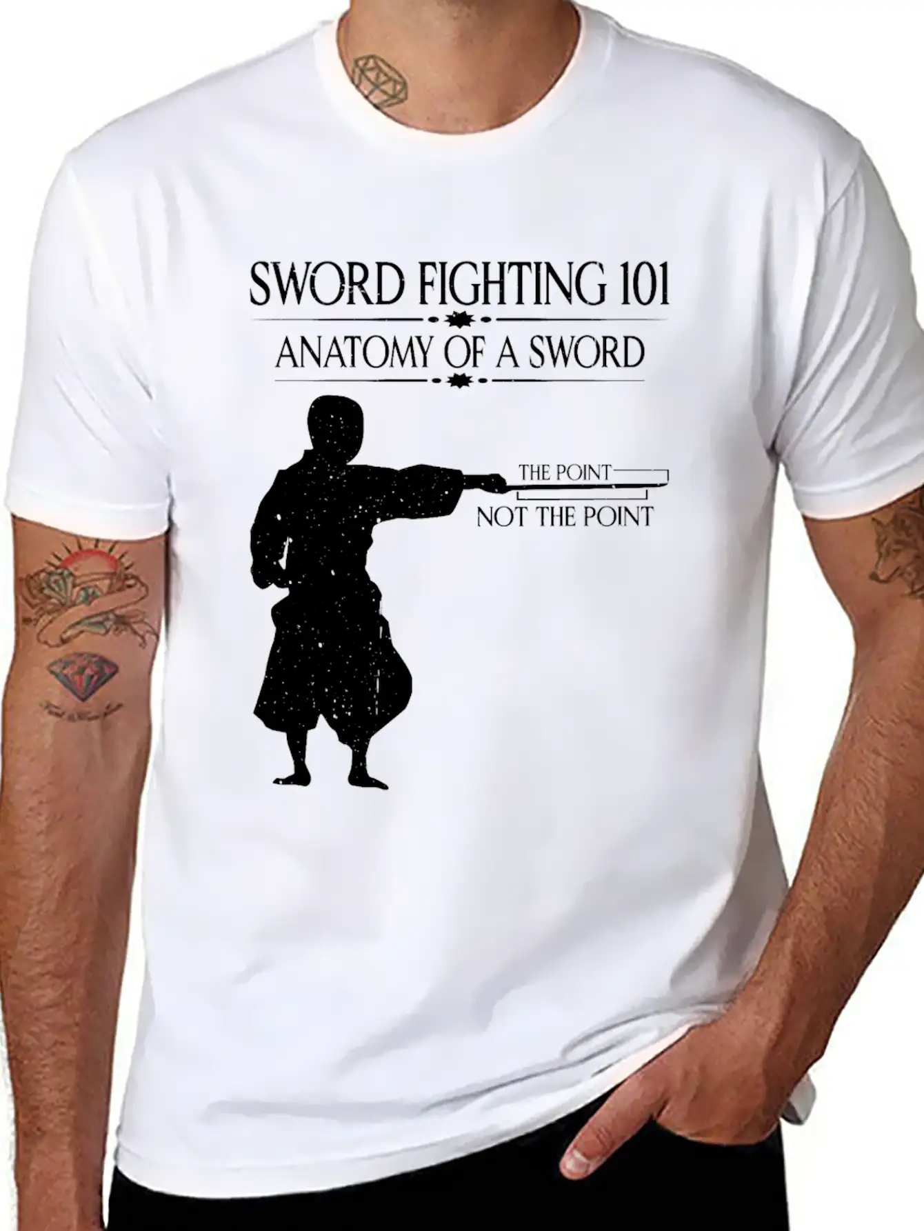 Sword Fighting 101 Anatomy Of A Sword 7 Relaxed Everyday Tee – Lightweight And Durable Cotton