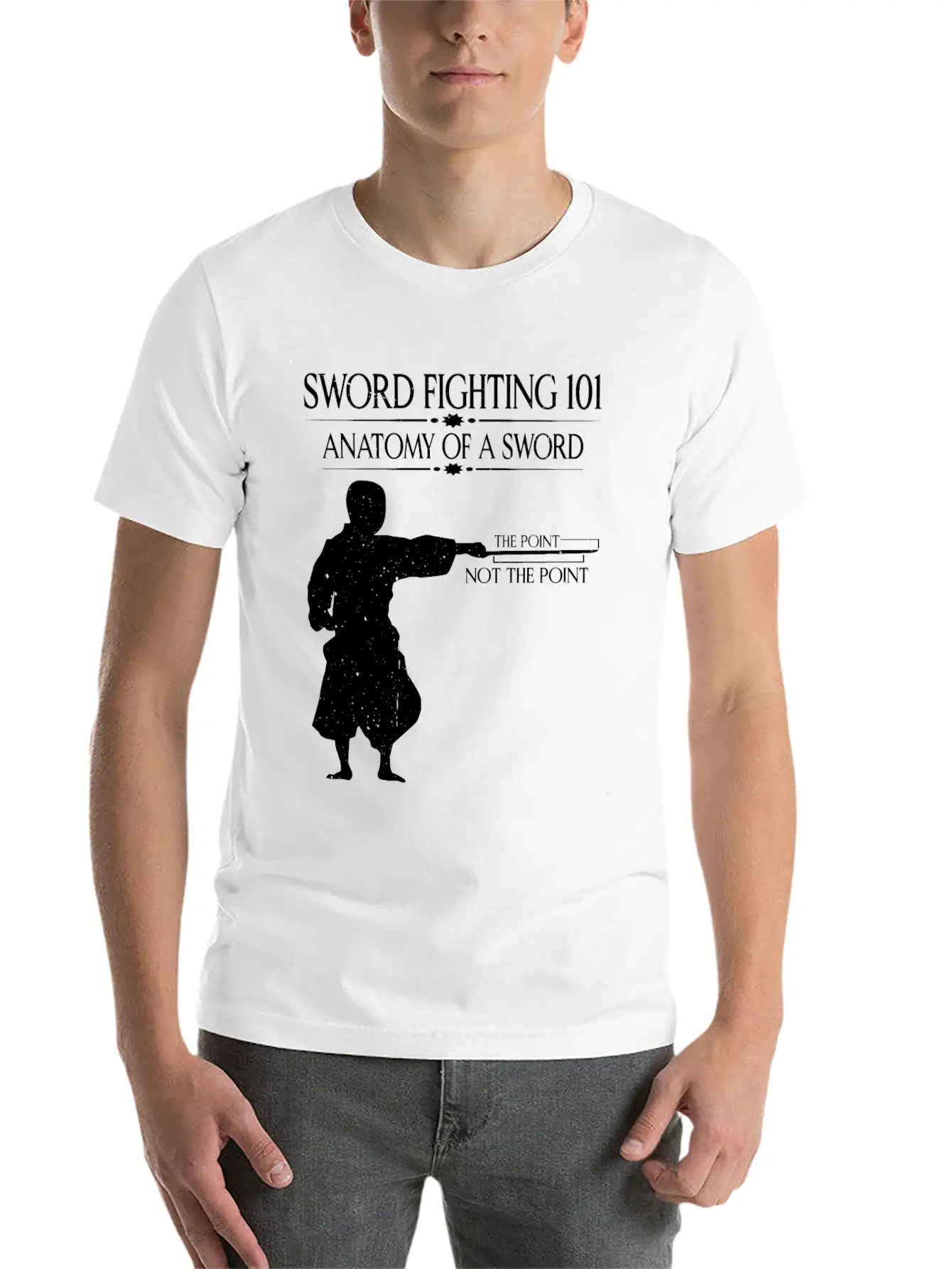 Sword Fighting 101 Anatomy Of A Sword 7 Relaxed Everyday Tee – Lightweight And Durable Cotton