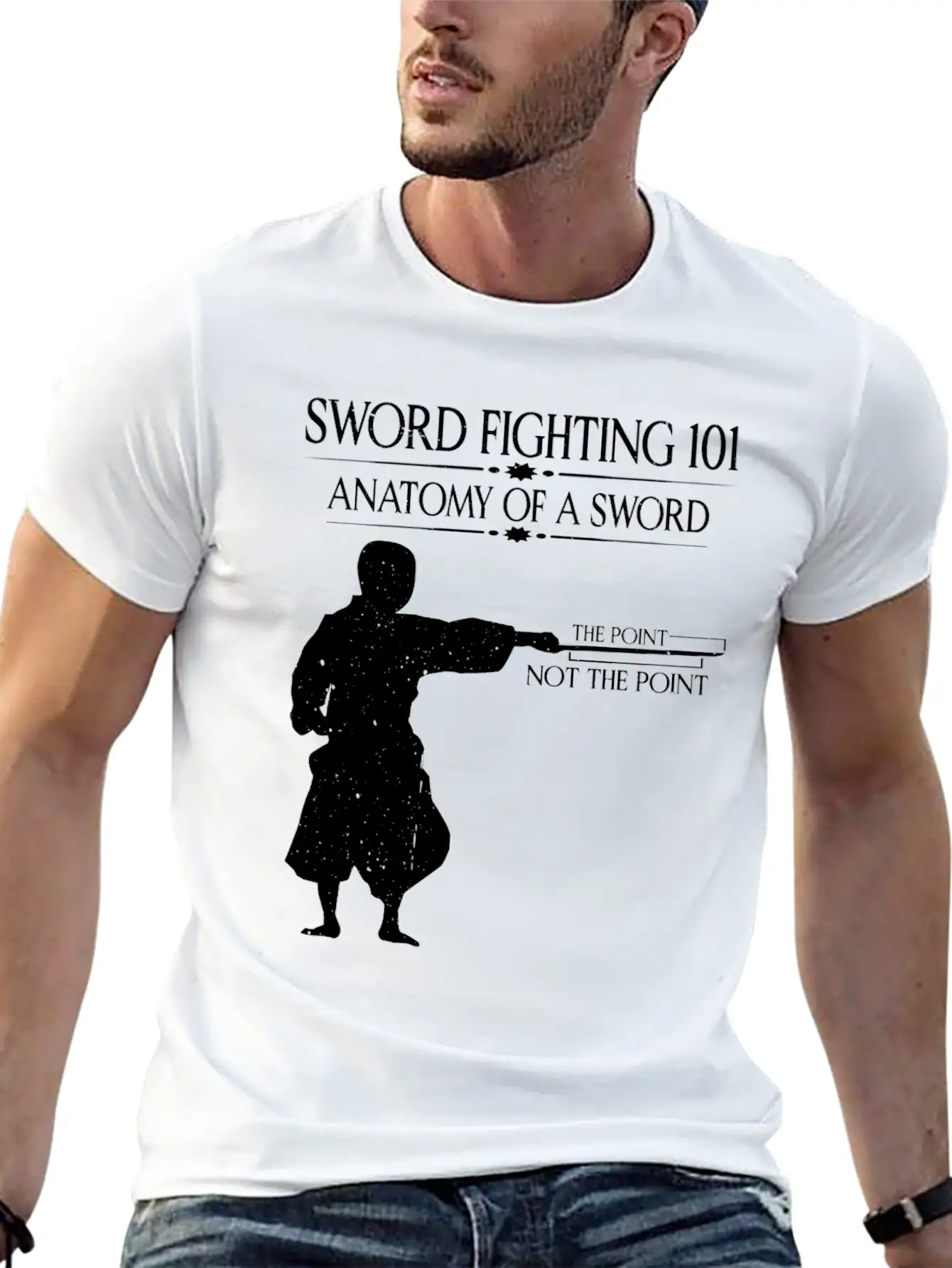 Sword Fighting 101 Anatomy Of A Sword 7 Relaxed Everyday Tee – Lightweight And Durable Cotton
