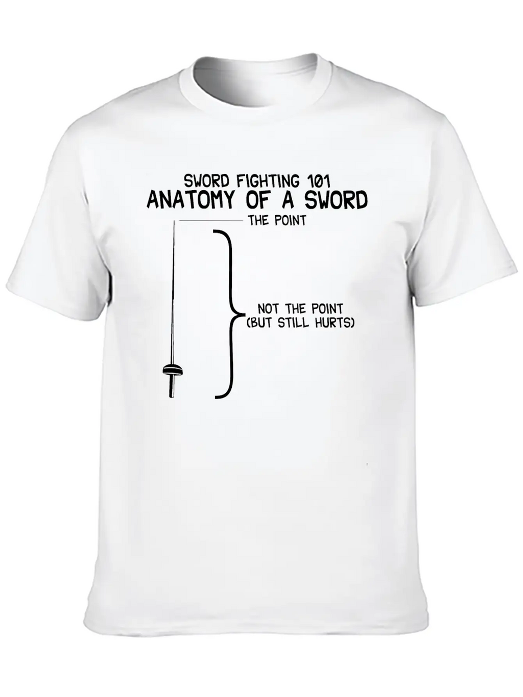 Sword Fighting 101 Anatomy Of A Sword Breathable Soft Cotton T-Shirt – Timeless Casual Look