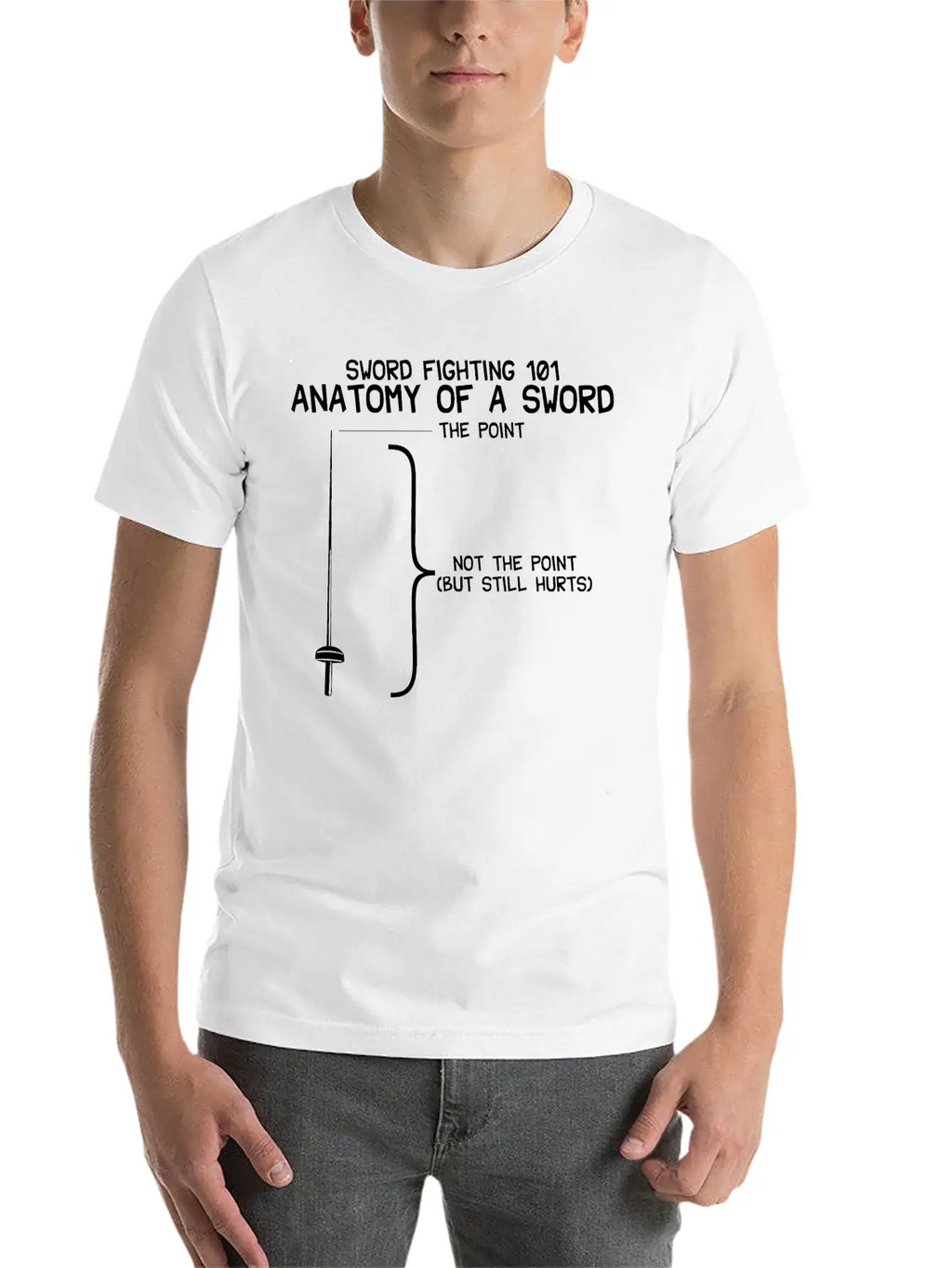 Sword Fighting 101 Anatomy Of A Sword Breathable Soft Cotton T-Shirt – Timeless Casual Look