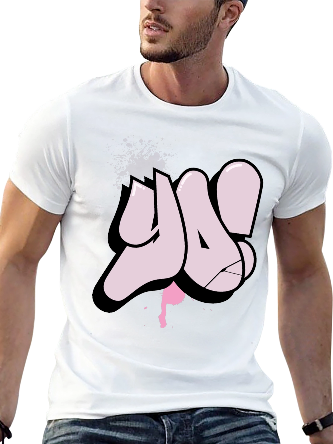 Ya! Graffiti Style Black T-Shirt