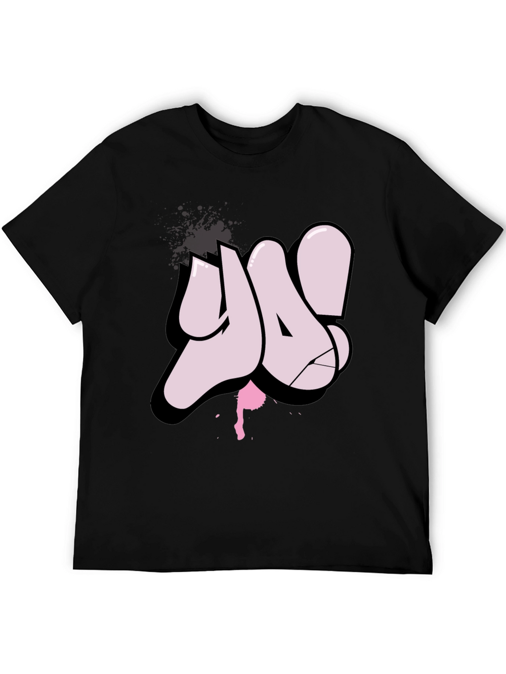 Ya! Graffiti Style Black T-Shirt