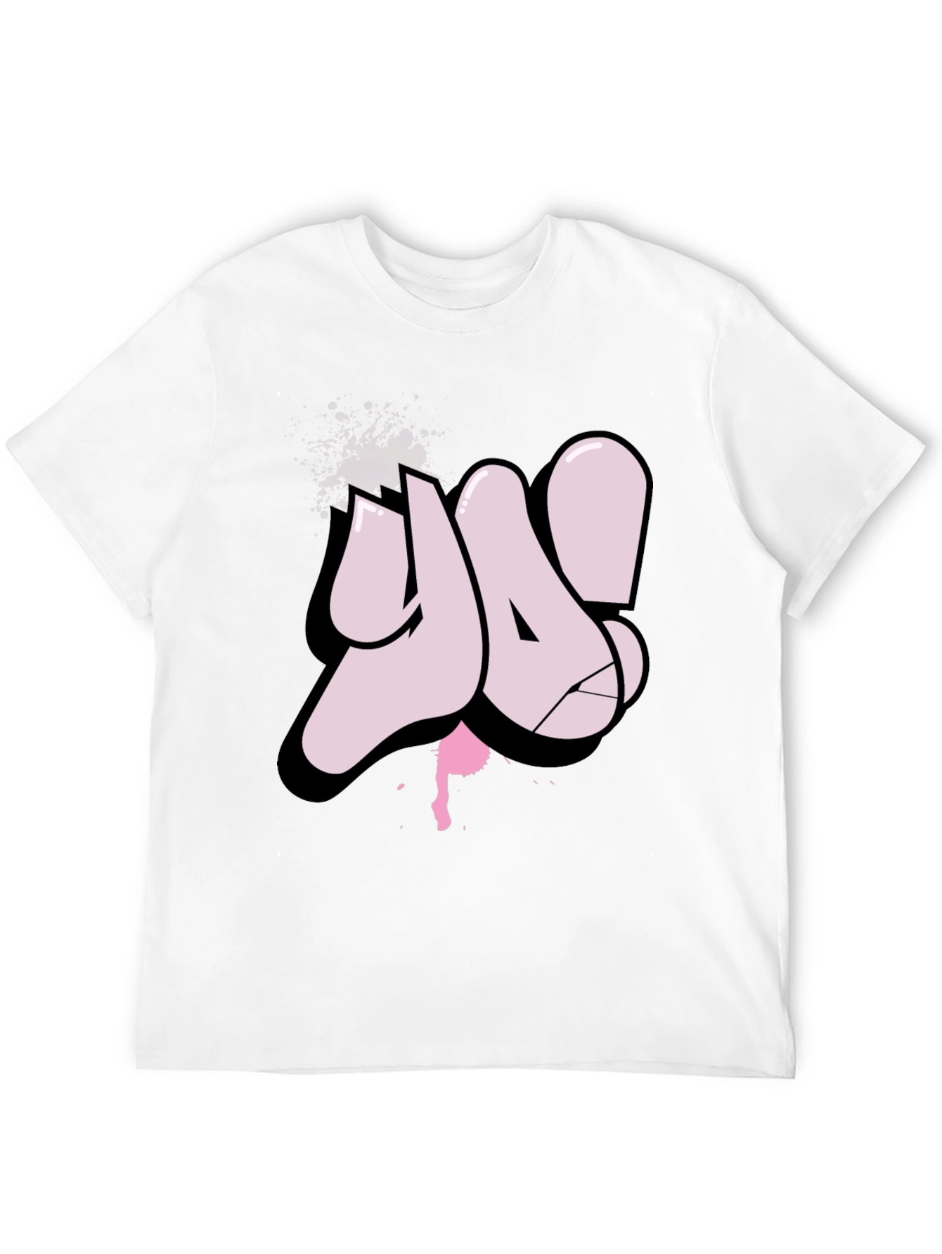Ya! Graffiti Style Black T-Shirt
