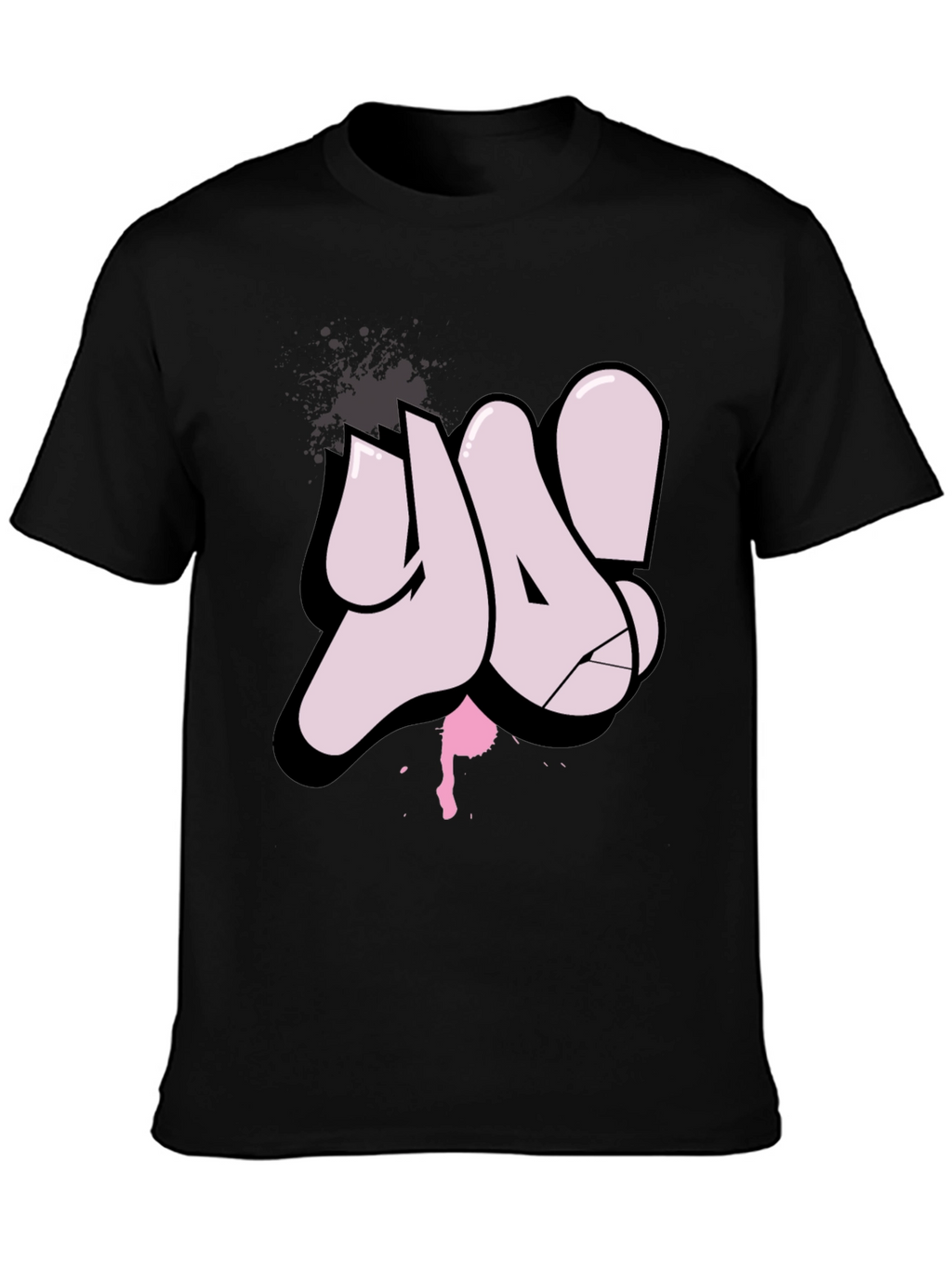 Ya! Graffiti Style Black T-Shirt