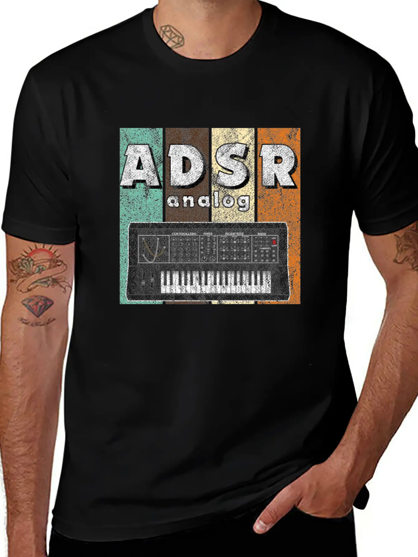 Synthesizer ADSR Synth Analog Modular Eurorack Breathable Graphic T-Shirt – Perfect For Casual Days