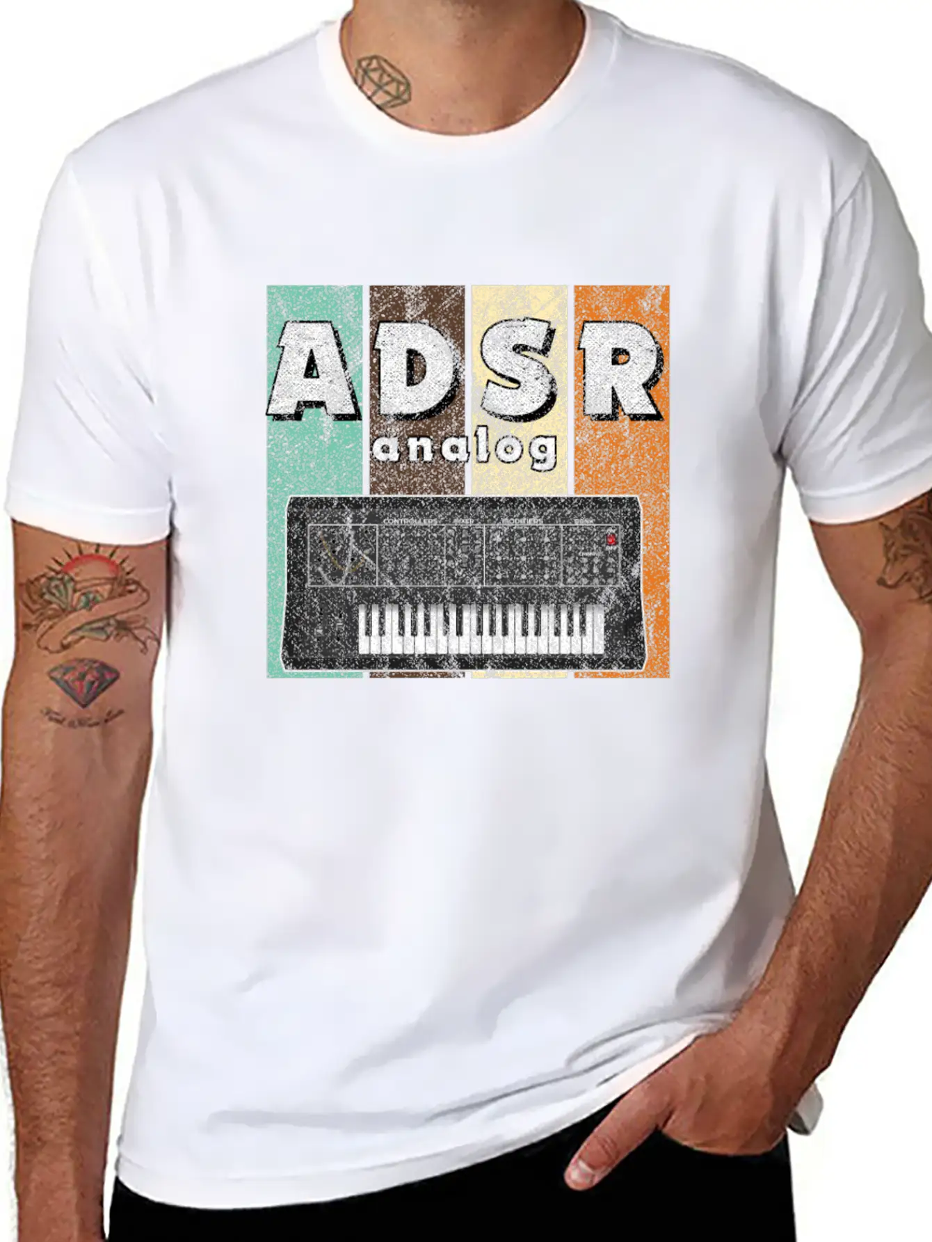 Synthesizer ADSR Synth Analog Modular Eurorack Breathable Graphic T-Shirt – Perfect For Casual Days