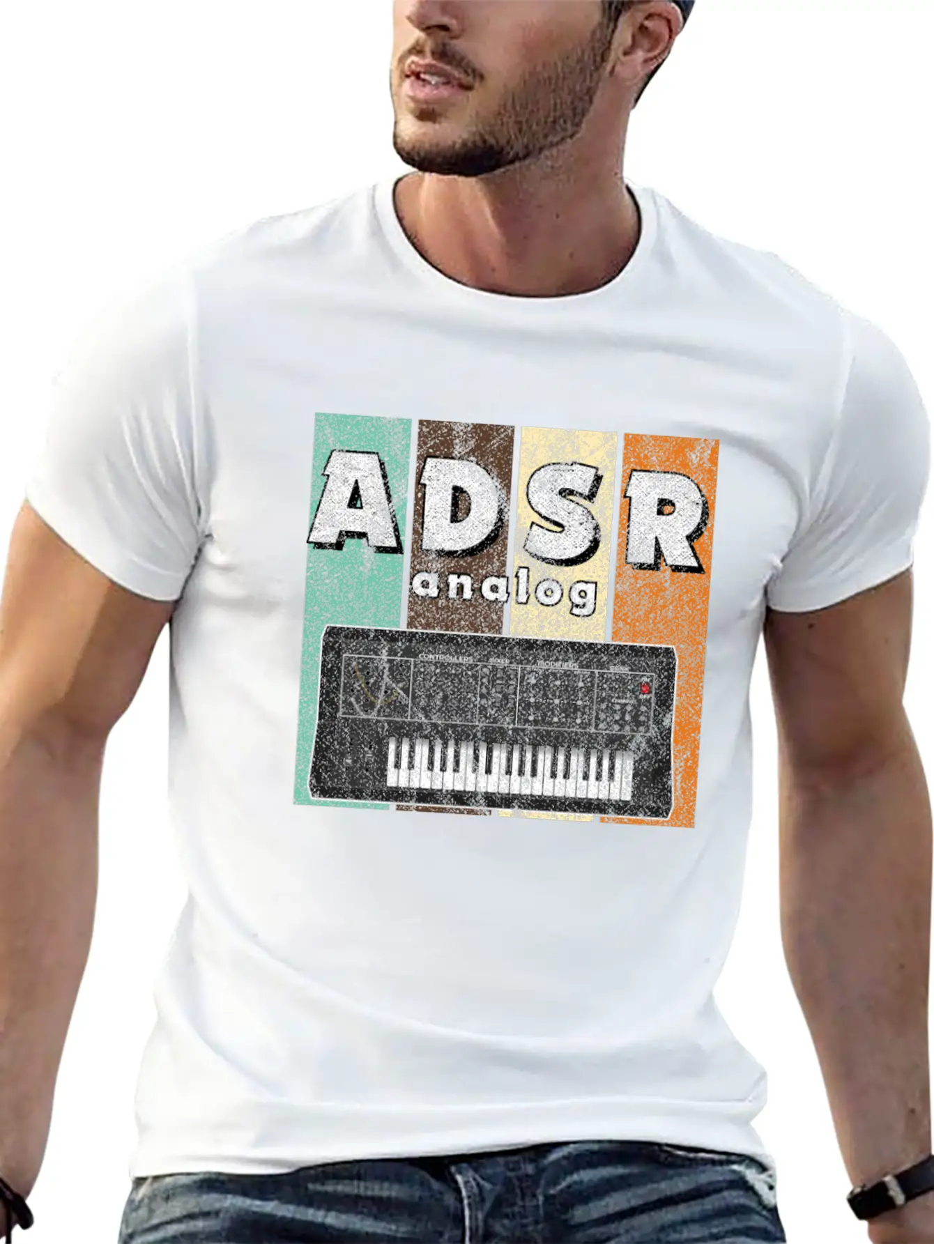 Synthesizer ADSR Synth Analog Modular Eurorack Breathable Graphic T-Shirt – Perfect For Casual Days