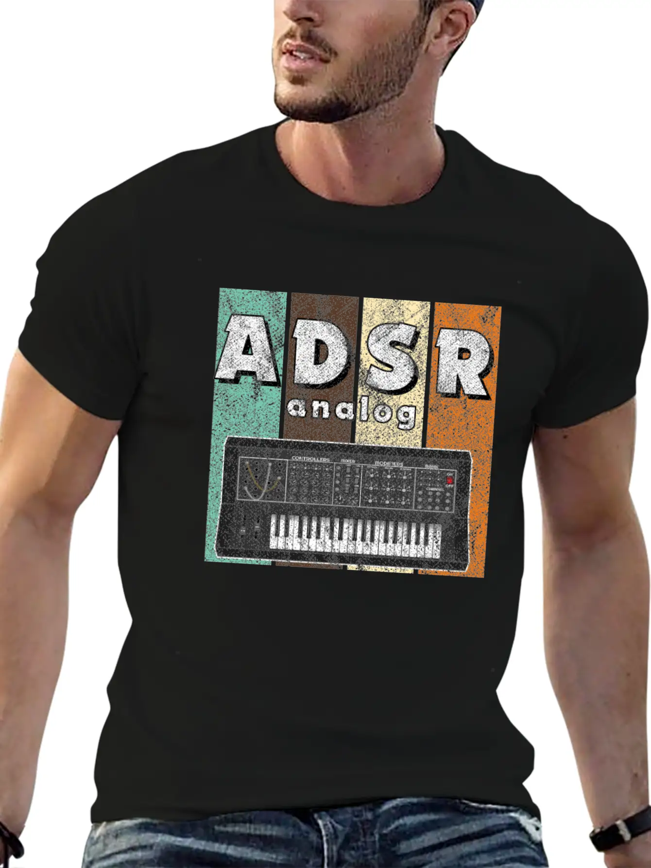 Synthesizer ADSR Synth Analog Modular Eurorack Breathable Graphic T-Shirt – Perfect For Casual Days