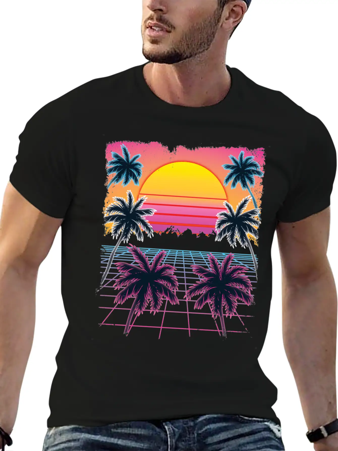Synthwave Retro 80s Streetwear Design Breathable Graphic T-Shirt – Perfect For Casual Days