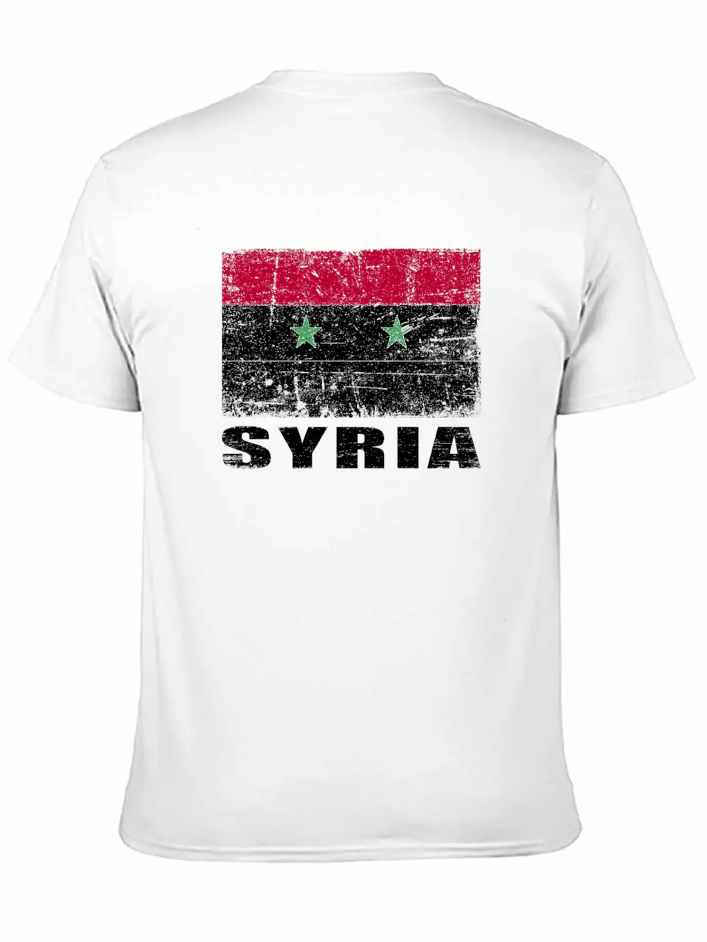 Syria Flag Grunge Country Flag Syria Essential Cotton Tee For Daily Outfits – Unisex Style