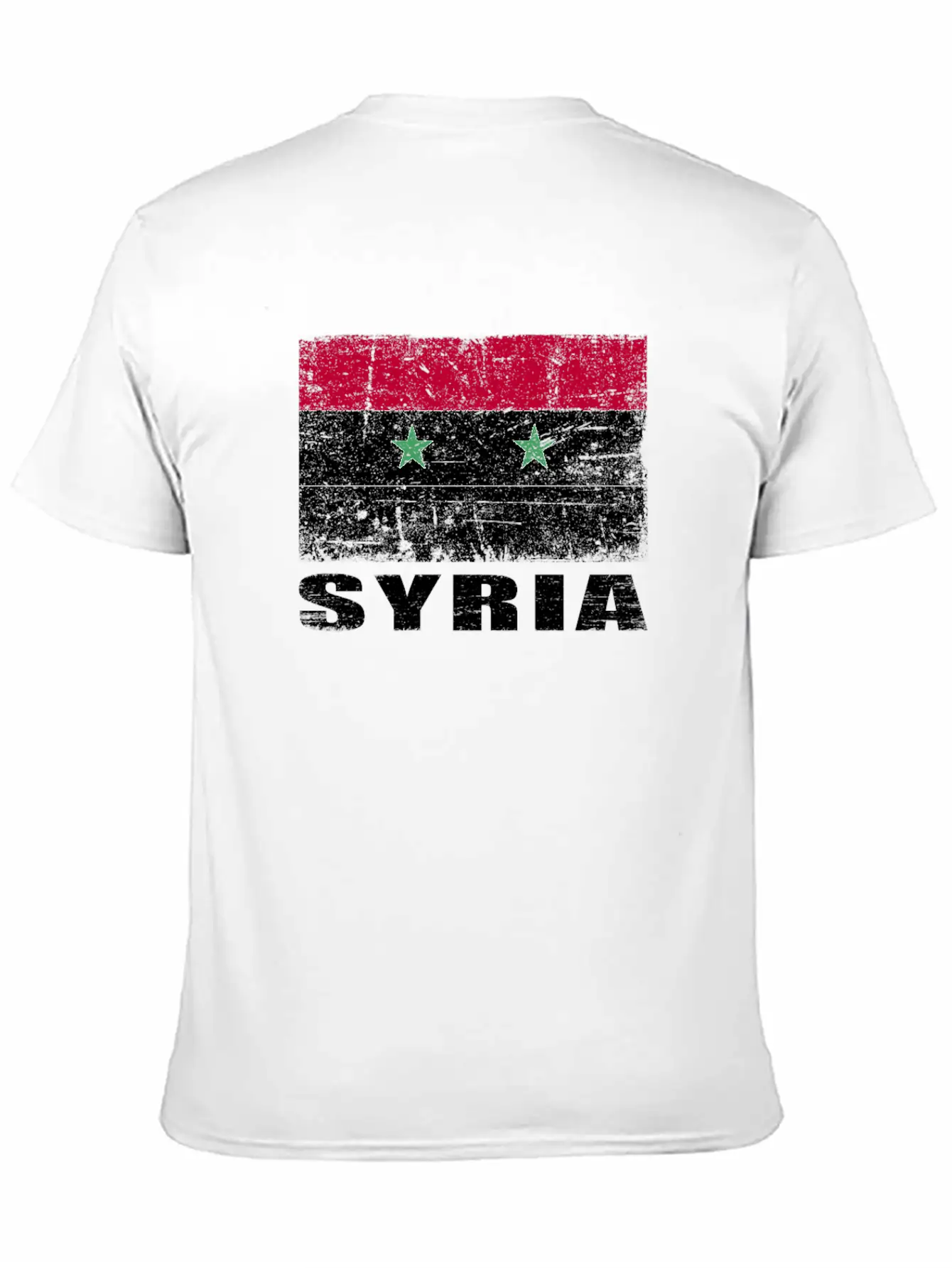 Syria Flag Grunge Country Flag Syria Essential Cotton Tee For Daily Outfits – Unisex Style