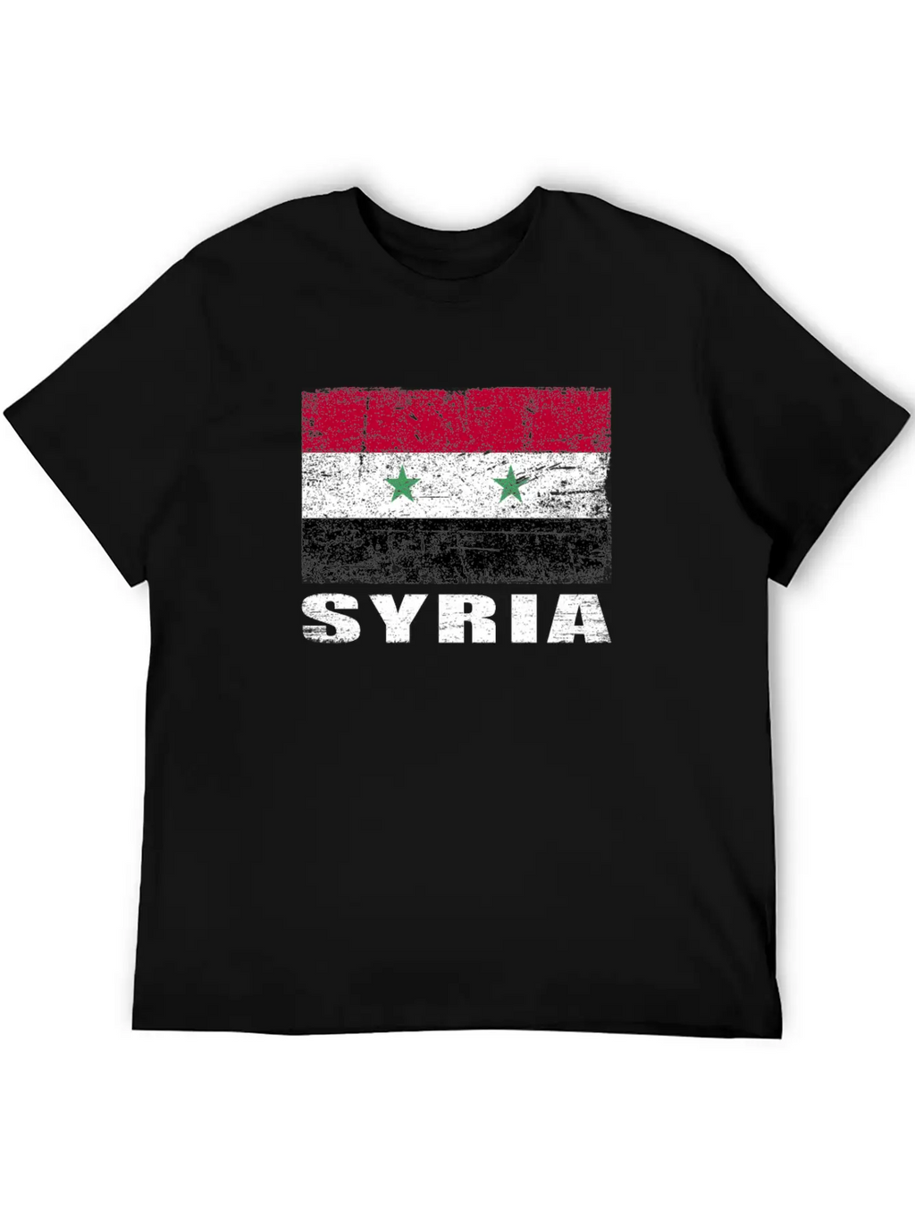 Syria Flag Grunge Country Flag Syria Essential Cotton Tee For Daily Outfits – Unisex Style