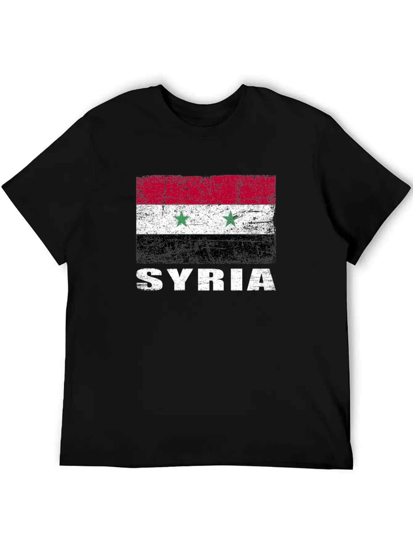 Syria Flag Grunge Country Flag Syria Essential Cotton Tee For Daily Outfits – Unisex Style