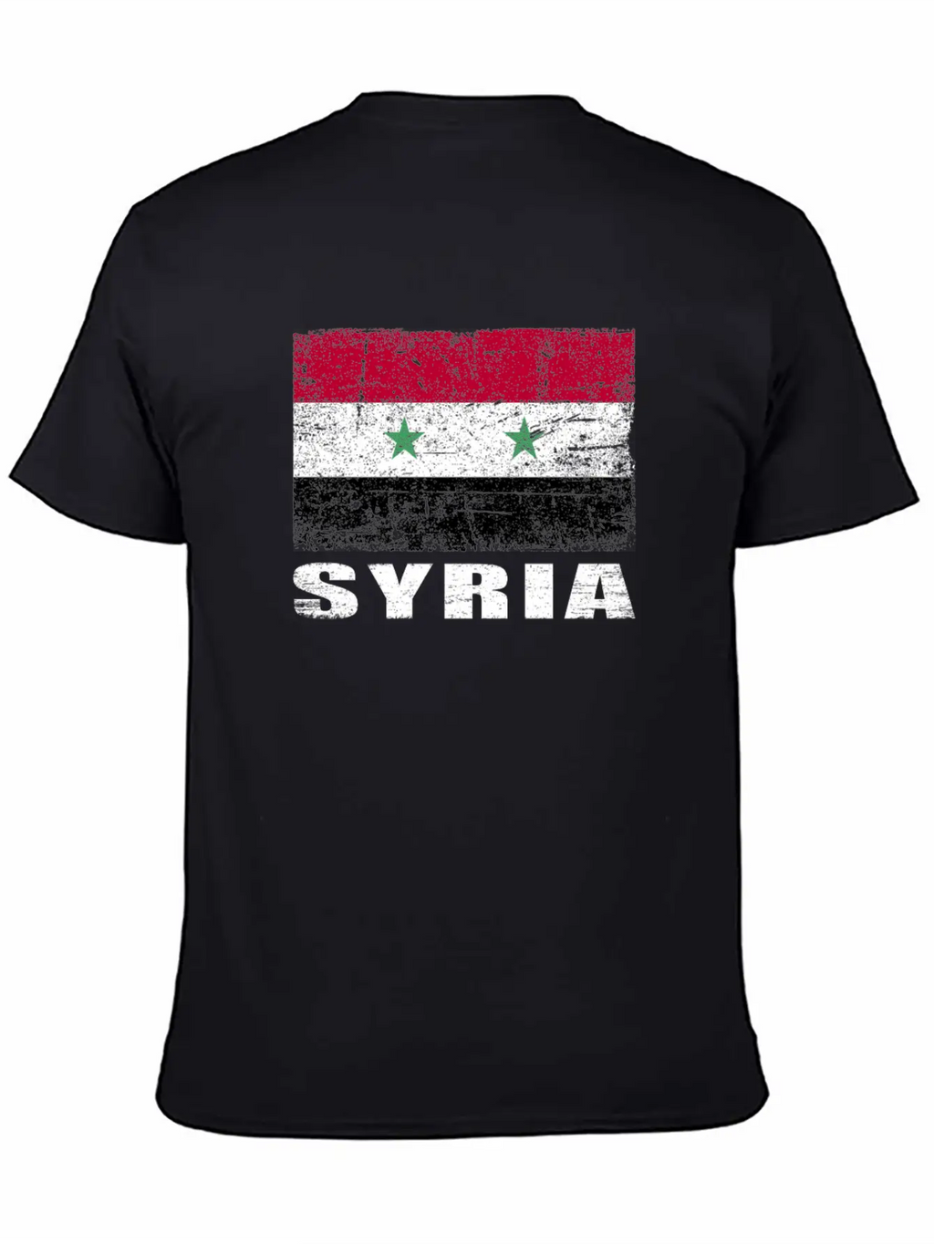 Syria Flag Grunge Country Flag Syria Essential Cotton Tee For Daily Outfits – Unisex Style