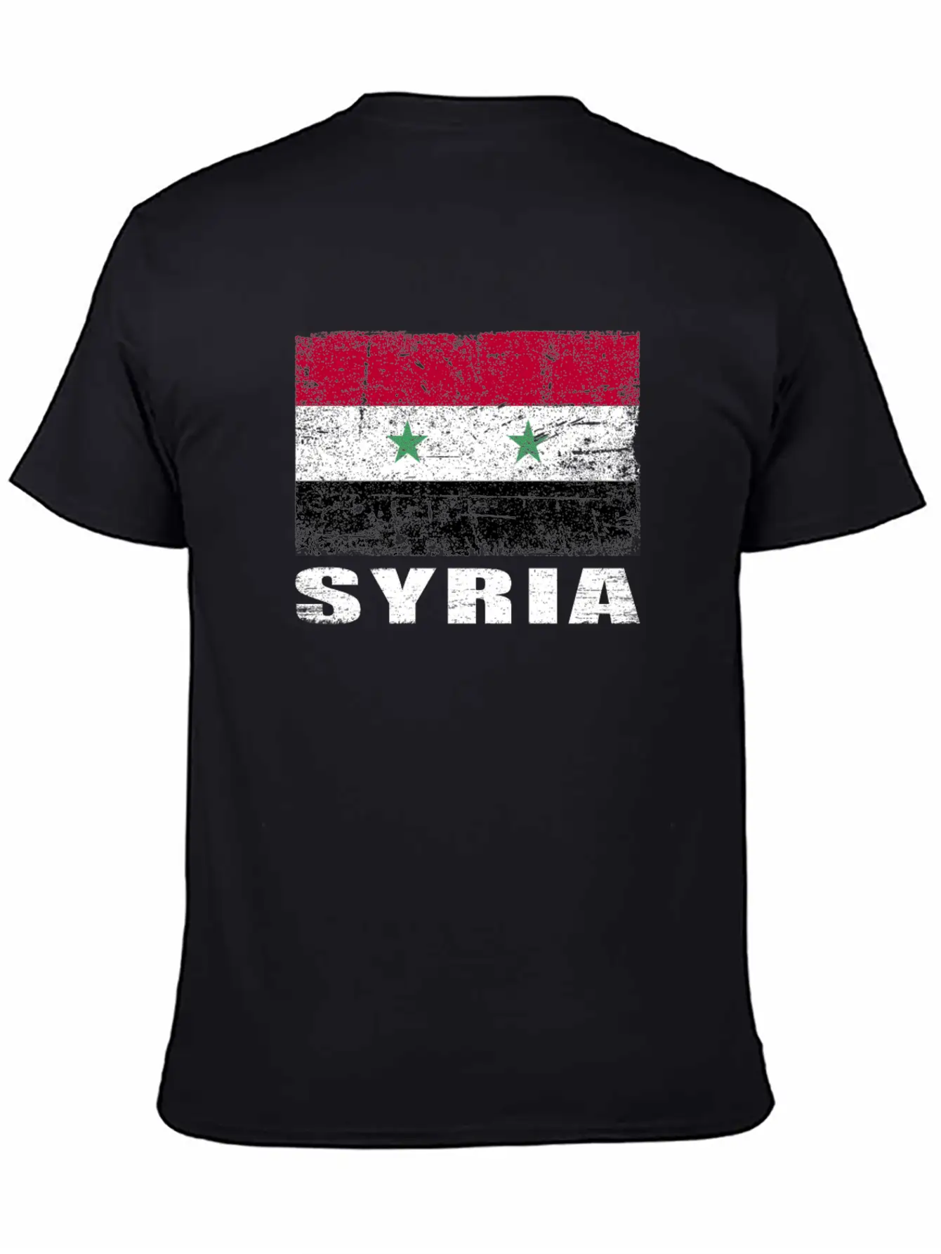 Syria Flag Grunge Country Flag Syria Essential Cotton Tee For Daily Outfits – Unisex Style