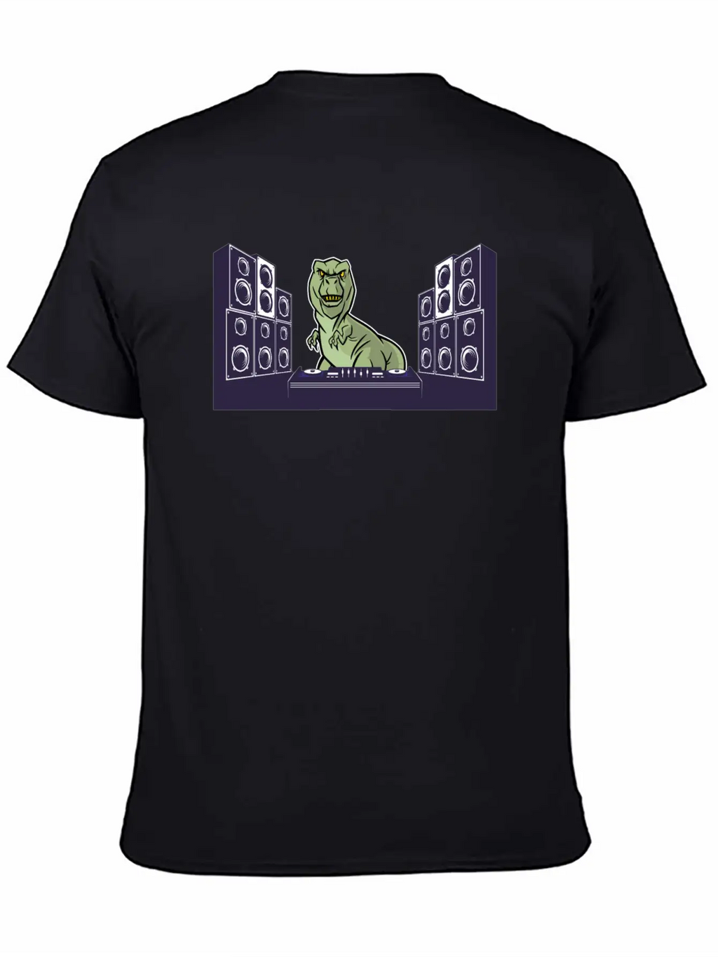T-rex Dino Dinosaur Tyrannosaurus Vinyl Disk Timeless Short Sleeve Tee – Comfy And Minimalist Design