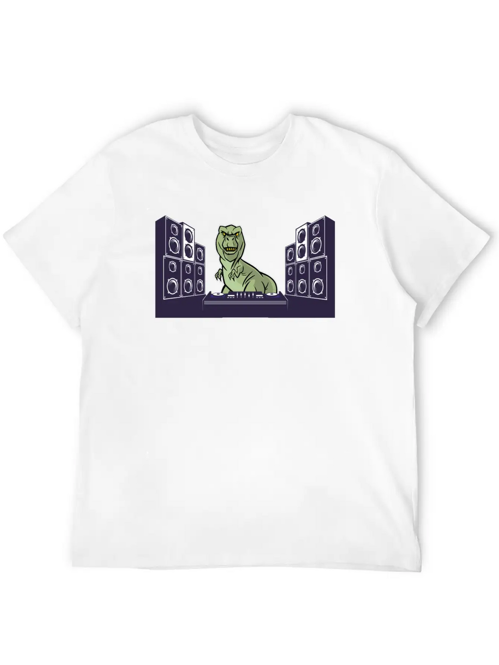 T-rex Dino Dinosaur Tyrannosaurus Vinyl Disk Timeless Short Sleeve Tee – Comfy And Minimalist Design