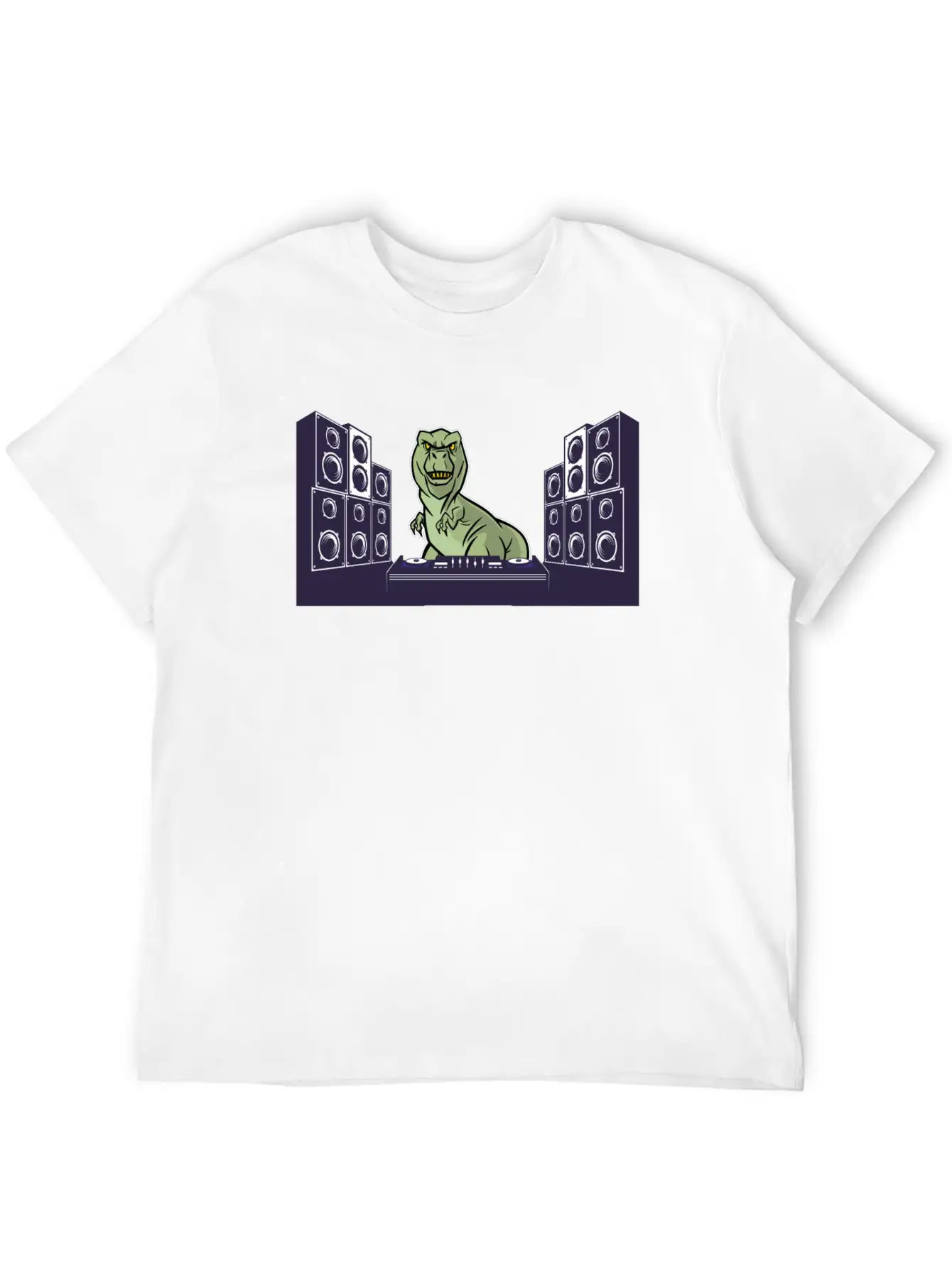 T-rex Dino Dinosaur Tyrannosaurus Vinyl Disk Timeless Short Sleeve Tee – Comfy And Minimalist Design