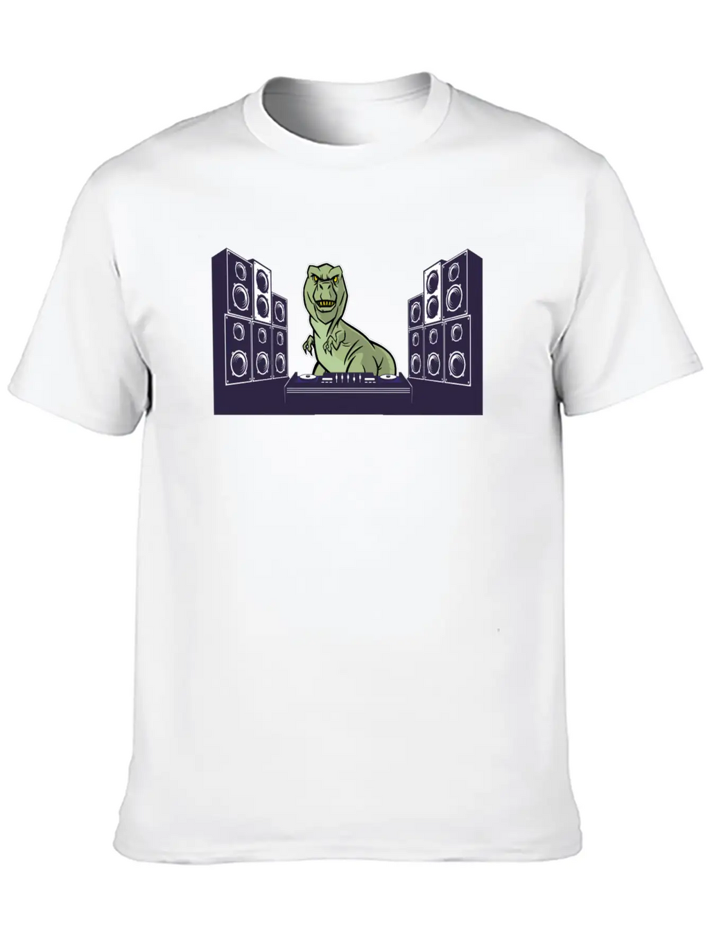 T-rex Dino Dinosaur Tyrannosaurus Vinyl Disk Timeless Short Sleeve Tee – Comfy And Minimalist Design