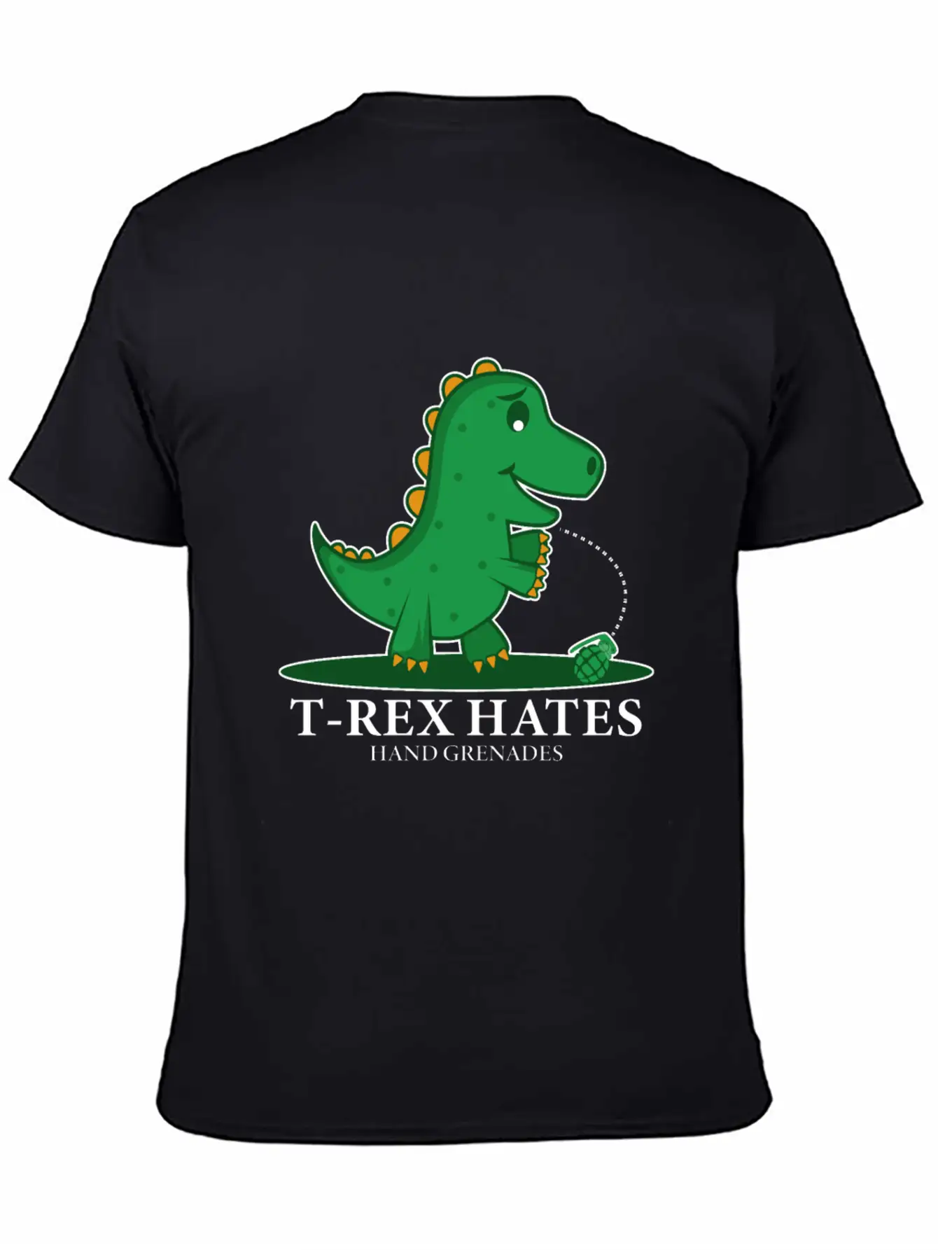 T-Rex Hates Grenades Dinosaur Fan Gift Essential Cotton Tee For Daily Outfits – Unisex Style