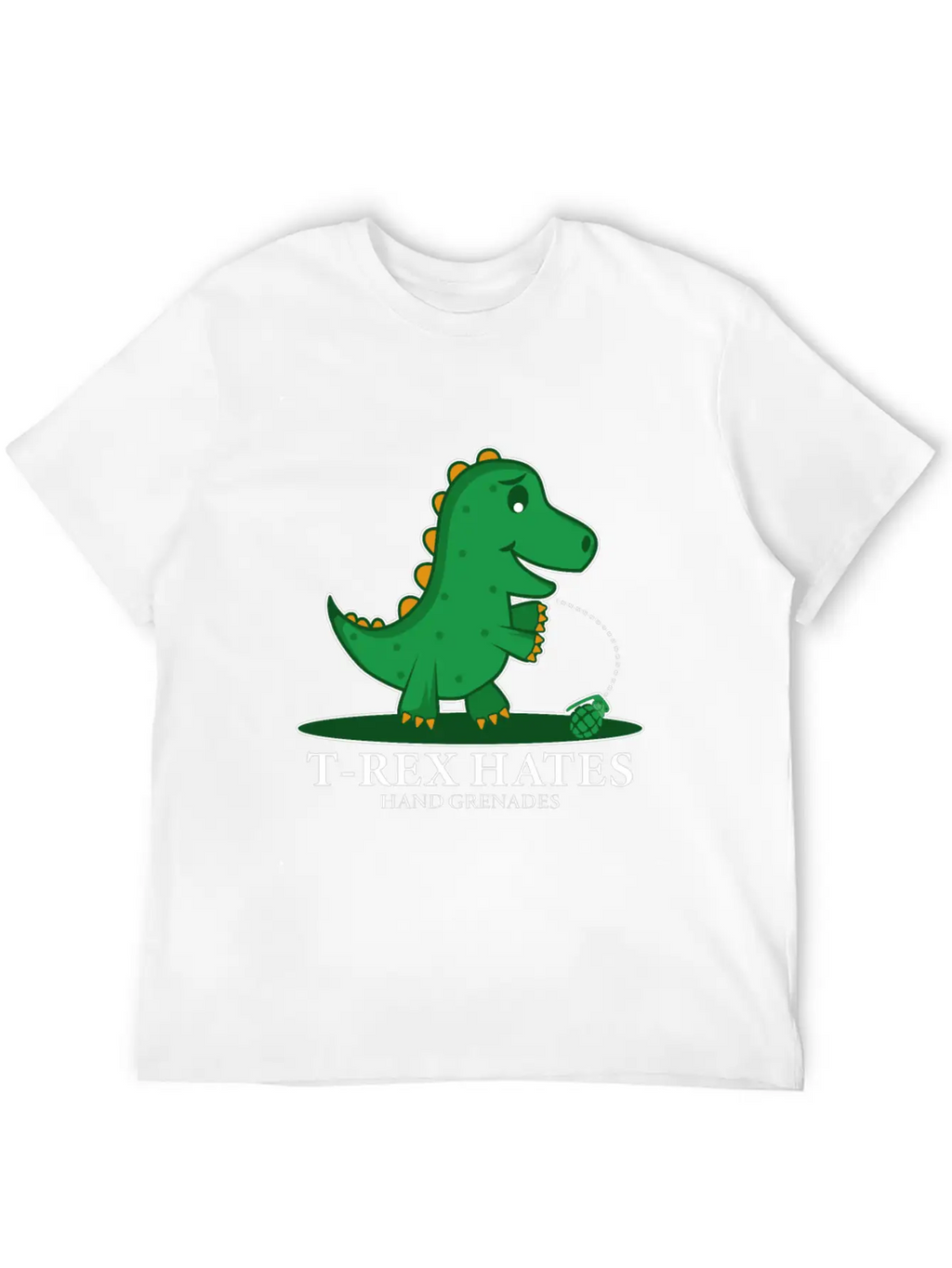 T-Rex Hates Grenades Dinosaur Fan Gift Essential Cotton Tee For Daily Outfits – Unisex Style
