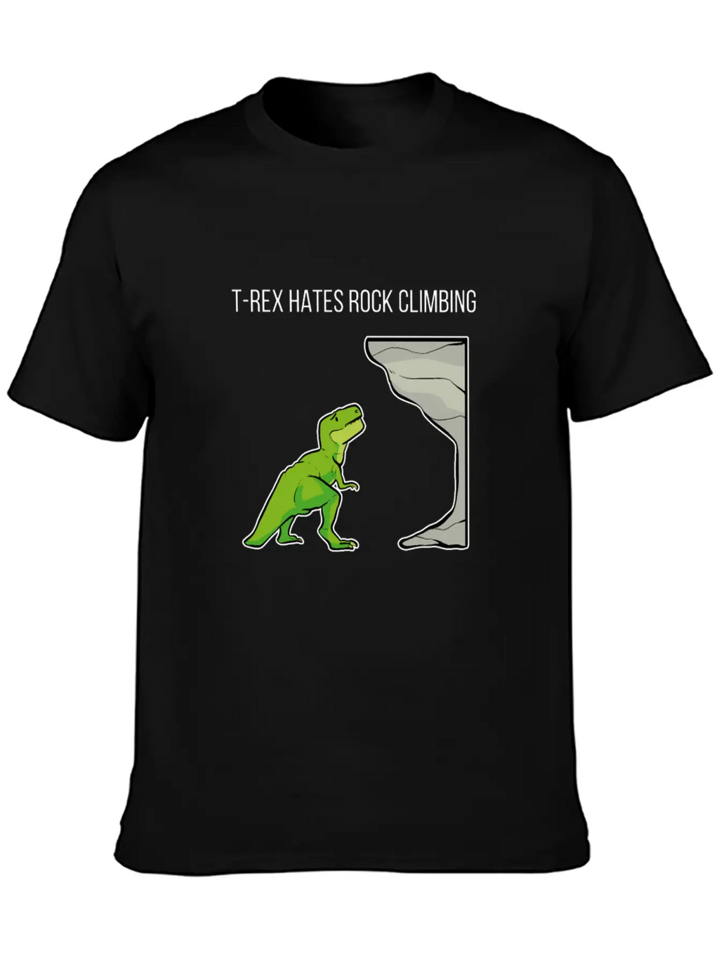 T-Rex Hates Rockclimbing Nature Lover Gift Breathable Soft Cotton T-Shirt – Timeless Casual Look