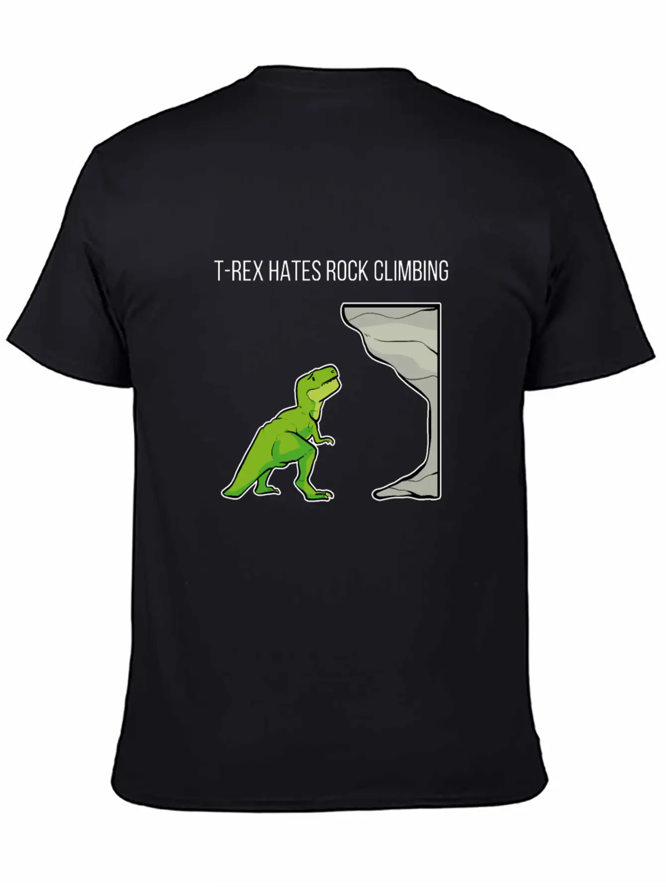T-Rex Hates Rockclimbing Nature Lover Gift Breathable Soft Cotton T-Shirt – Timeless Casual Look