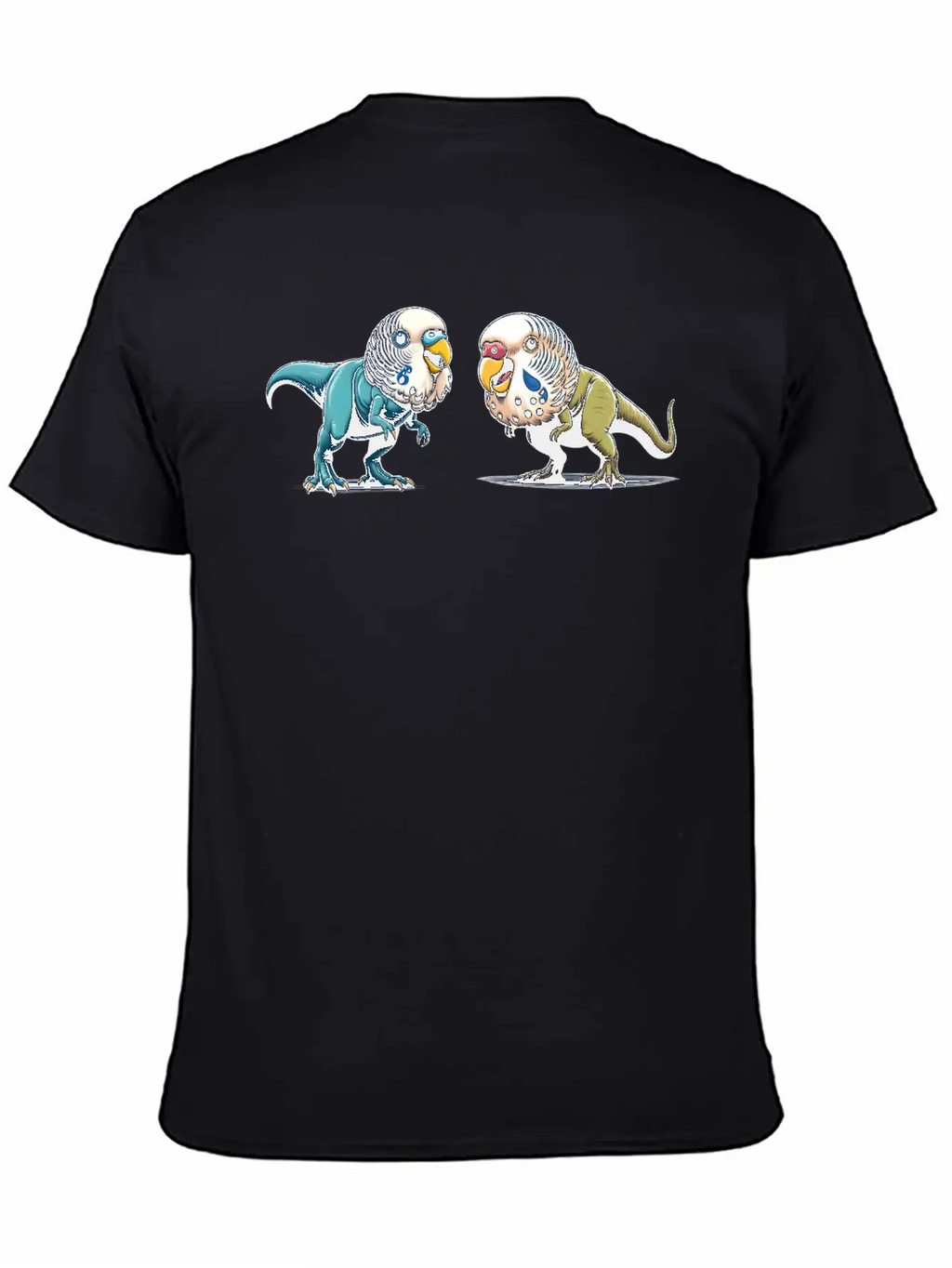 T-Rex With Budgie Head Basic Graphic T-Shirt – Daily Comfort In Soft Cotton