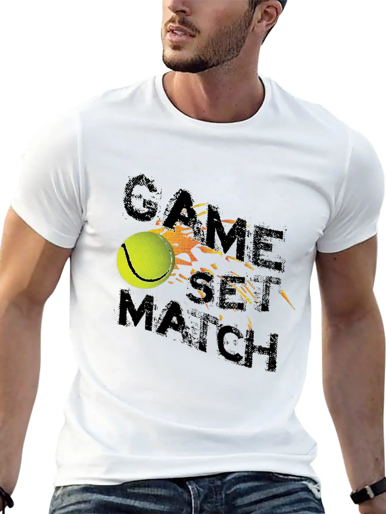 T-shirt Game Set Match Breathable Graphic T-Shirt – Perfect For Casual Days