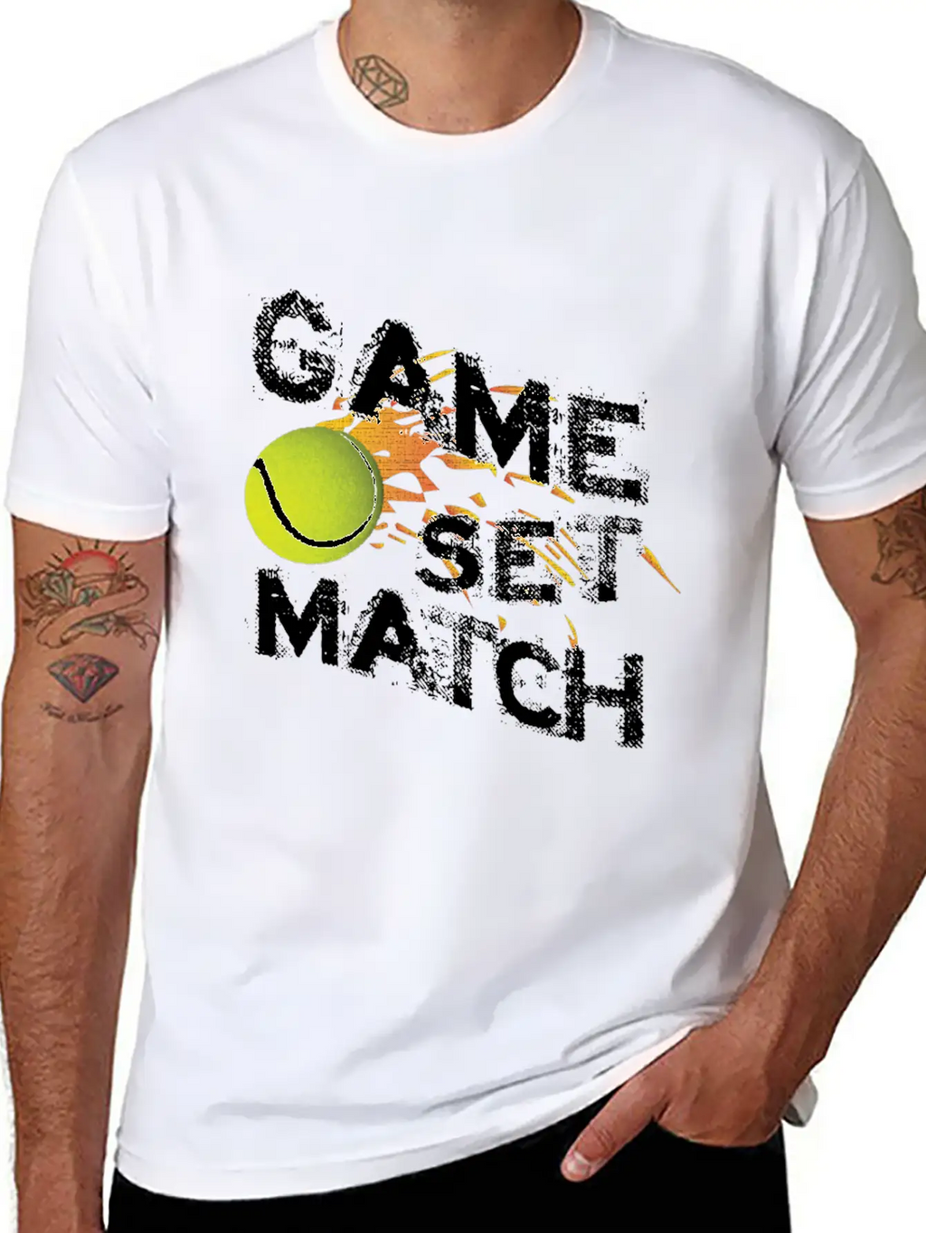 T-shirt Game Set Match Breathable Graphic T-Shirt – Perfect For Casual Days
