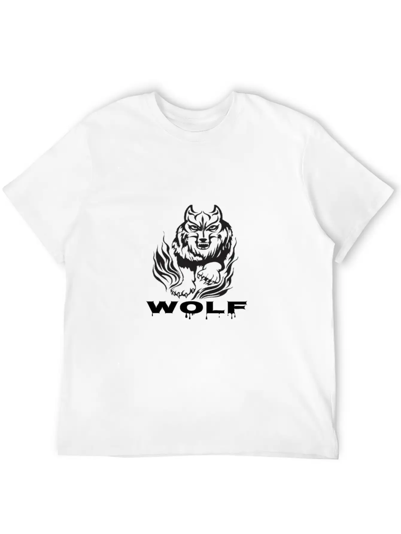 T-shirt Wolf Men;s | Wolf In Black Classic Cotton Tee – Unisex Comfort For Any Season