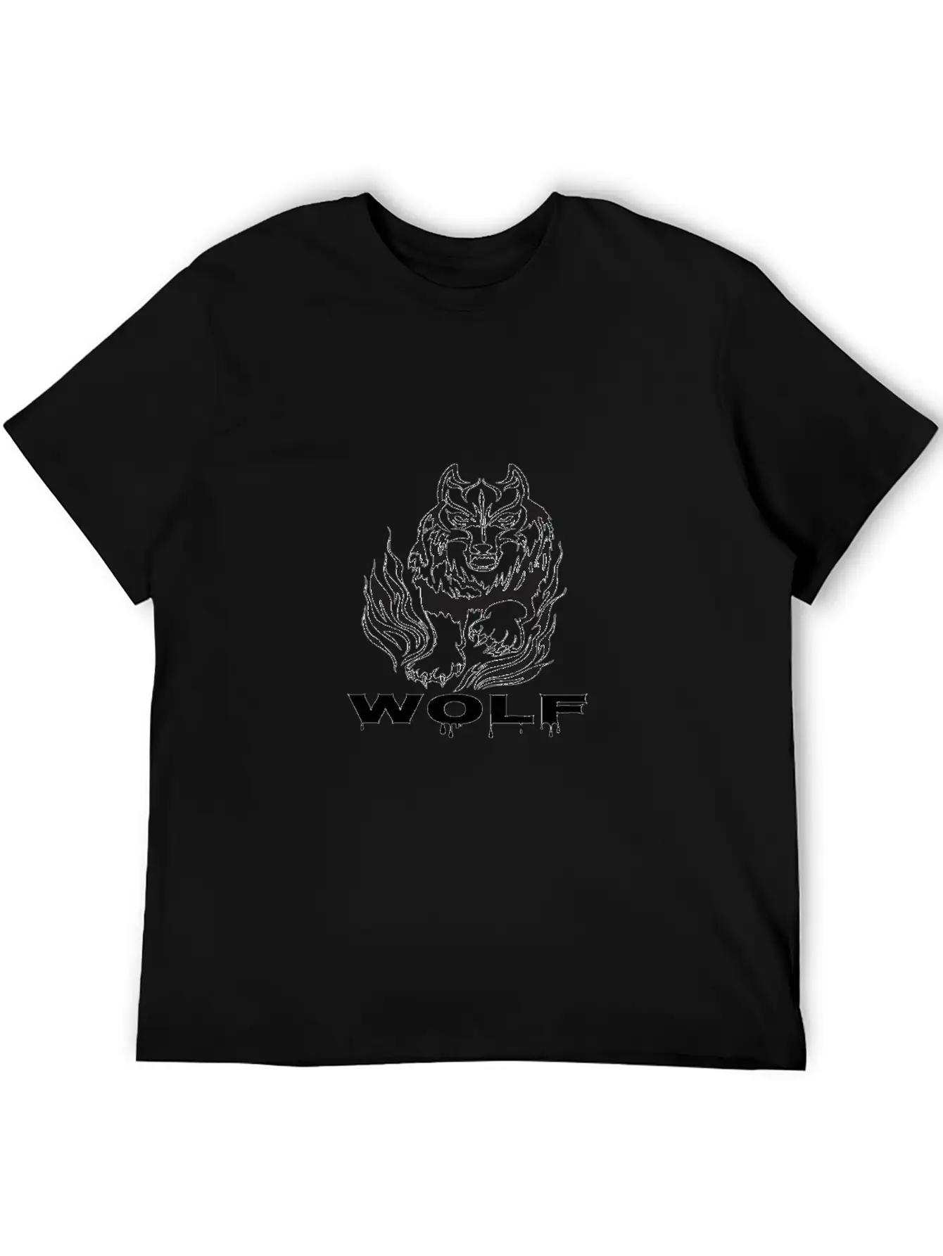 T-shirt Wolf Men;s | Wolf In Black Classic Cotton Tee – Unisex Comfort For Any Season
