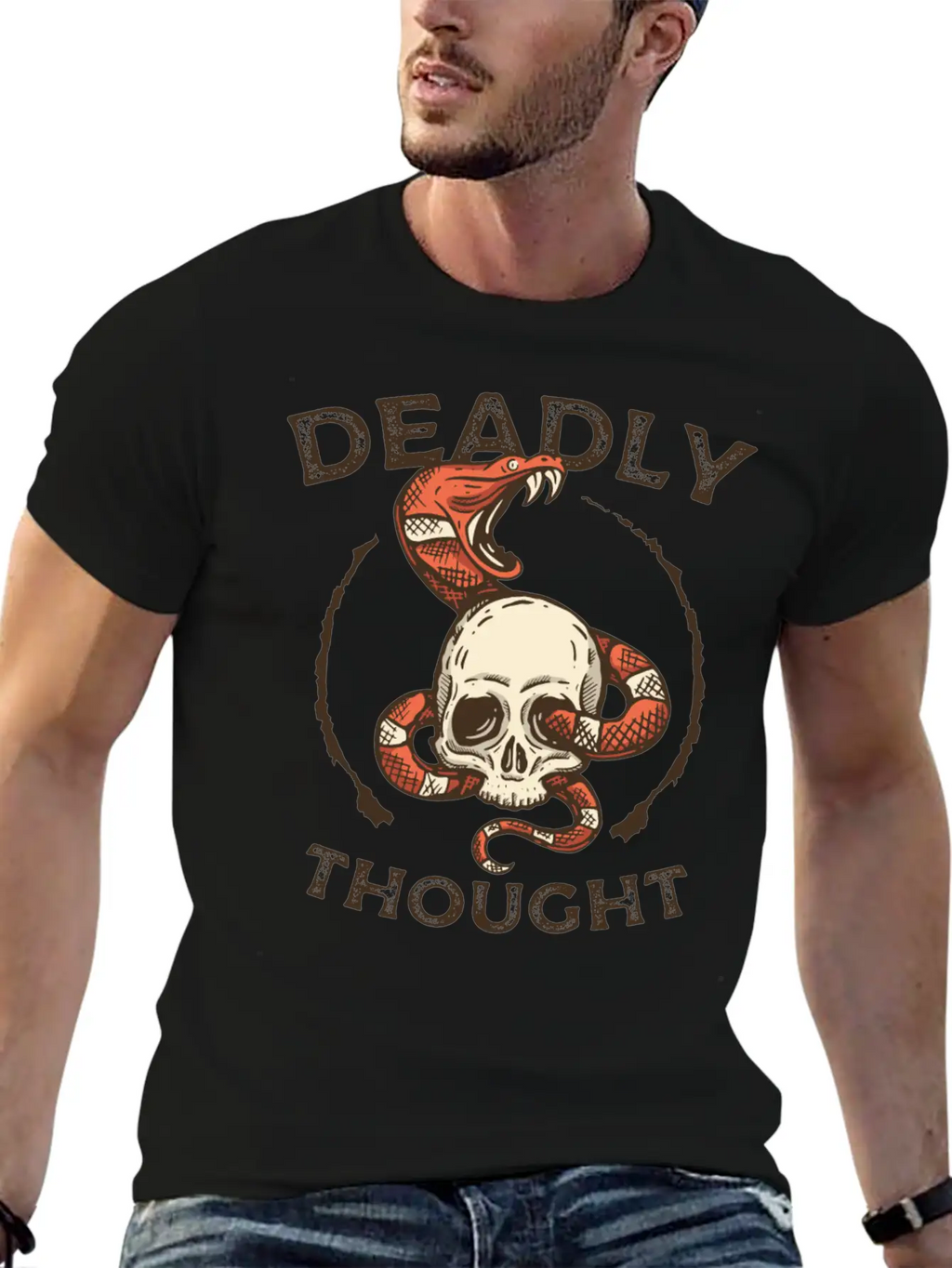 T Shirts Deadly Thought T Shirts Thought Unisex Casual T-Shirt – Clean Design For Daily Comfort