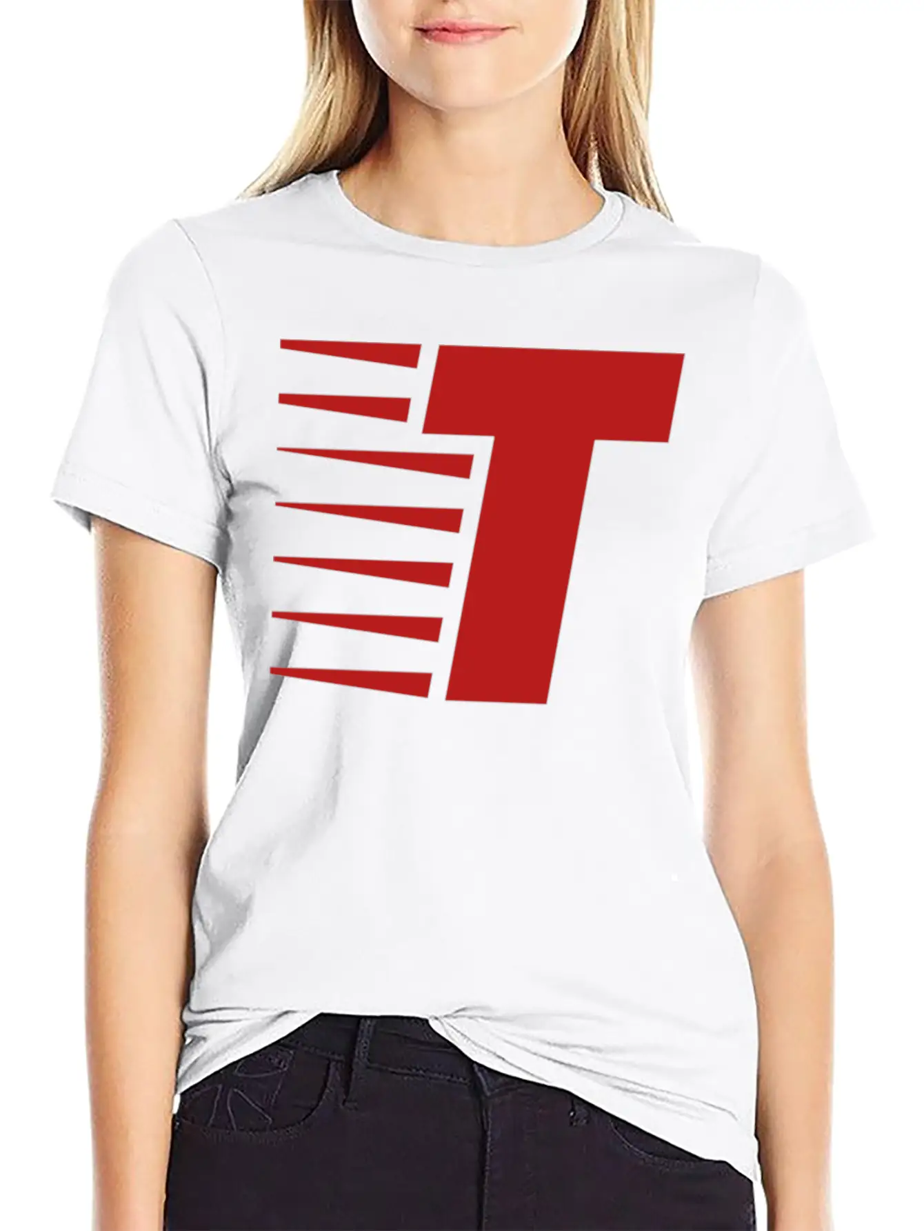 T Sticker Breathable Soft Cotton T-Shirt – Timeless Casual Look