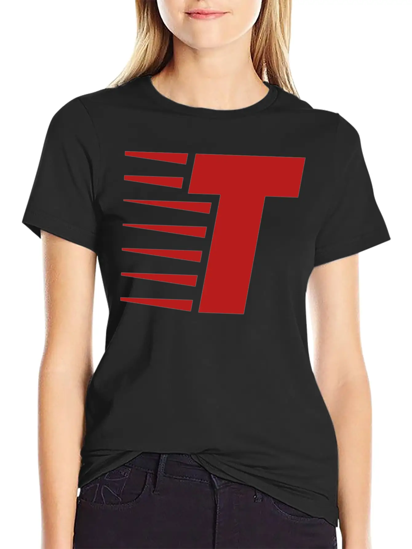 T Sticker Breathable Soft Cotton T-Shirt – Timeless Casual Look