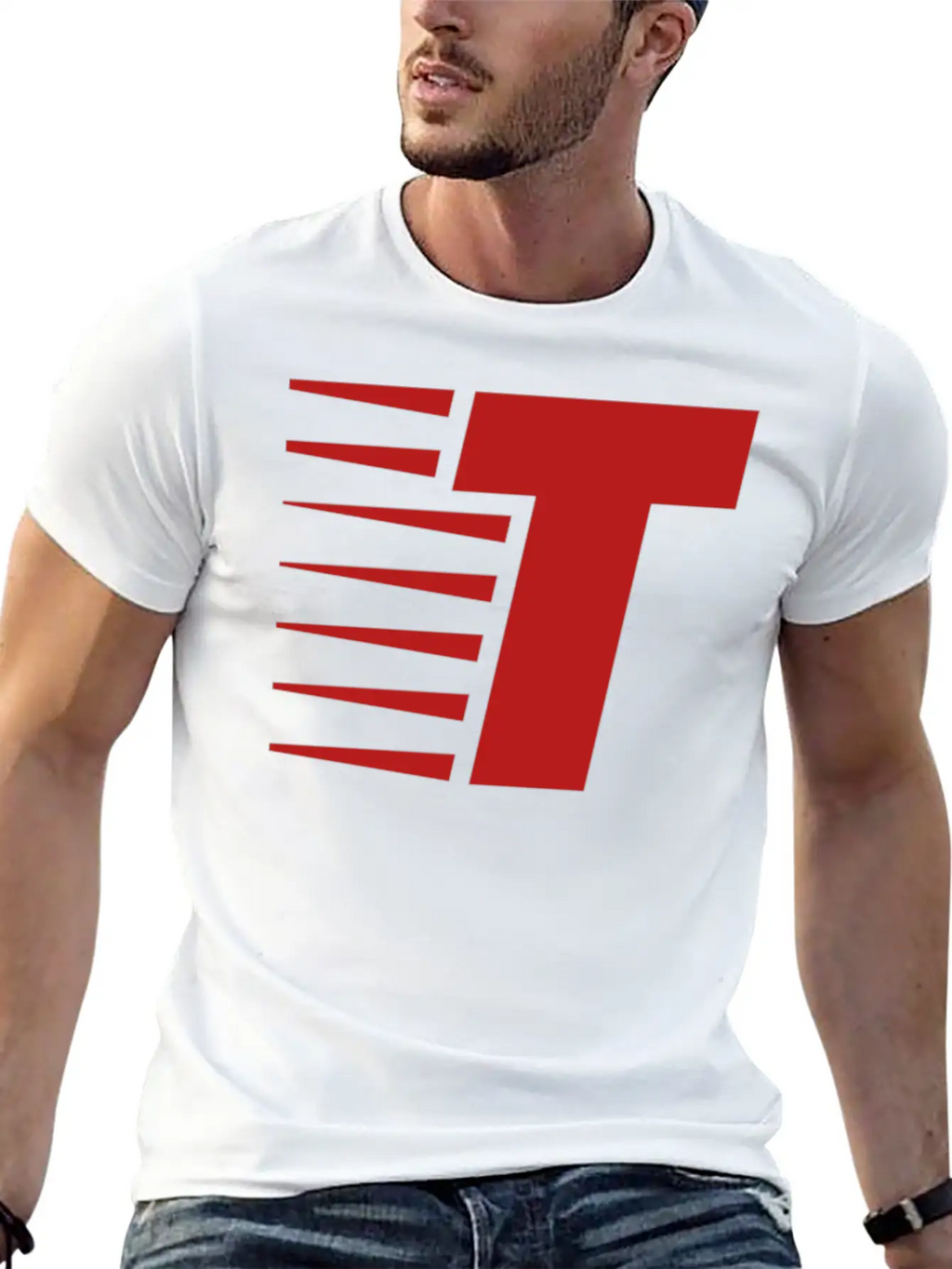 T Sticker Breathable Soft Cotton T-Shirt – Timeless Casual Look
