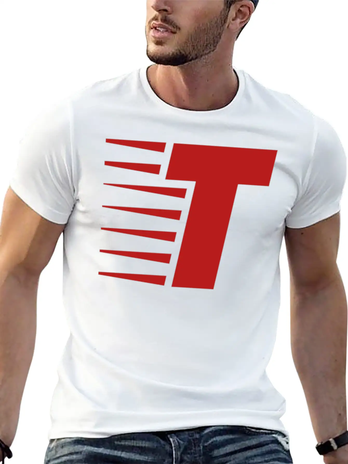 T Sticker Breathable Soft Cotton T-Shirt – Timeless Casual Look
