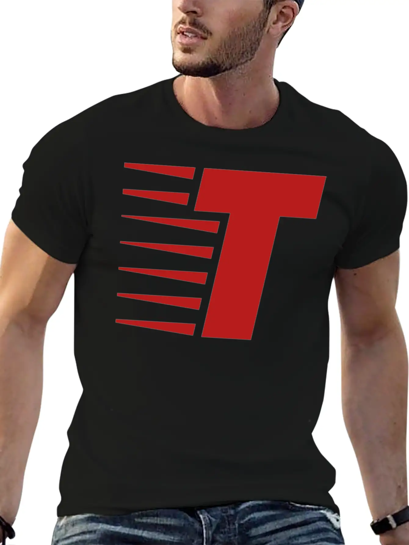 T Sticker Breathable Soft Cotton T-Shirt – Timeless Casual Look