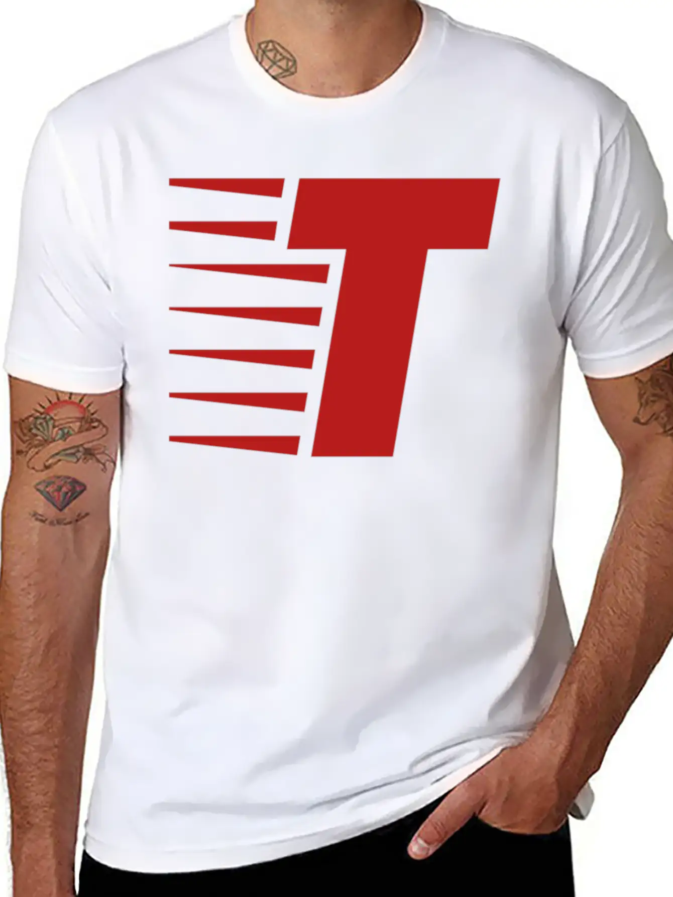 T Sticker Breathable Soft Cotton T-Shirt – Timeless Casual Look