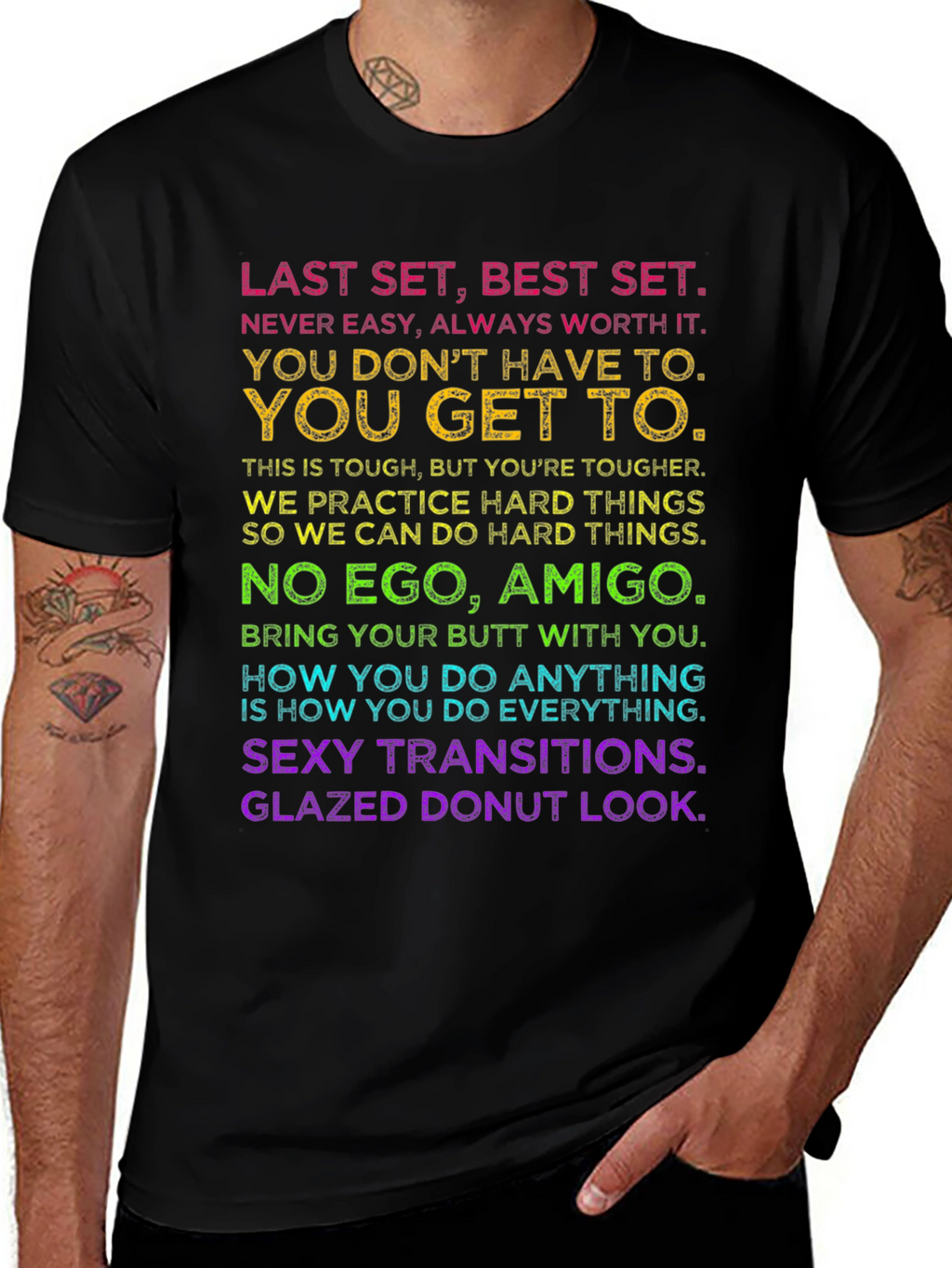 Motivational Workout T-Shirt - Last Set Best Set