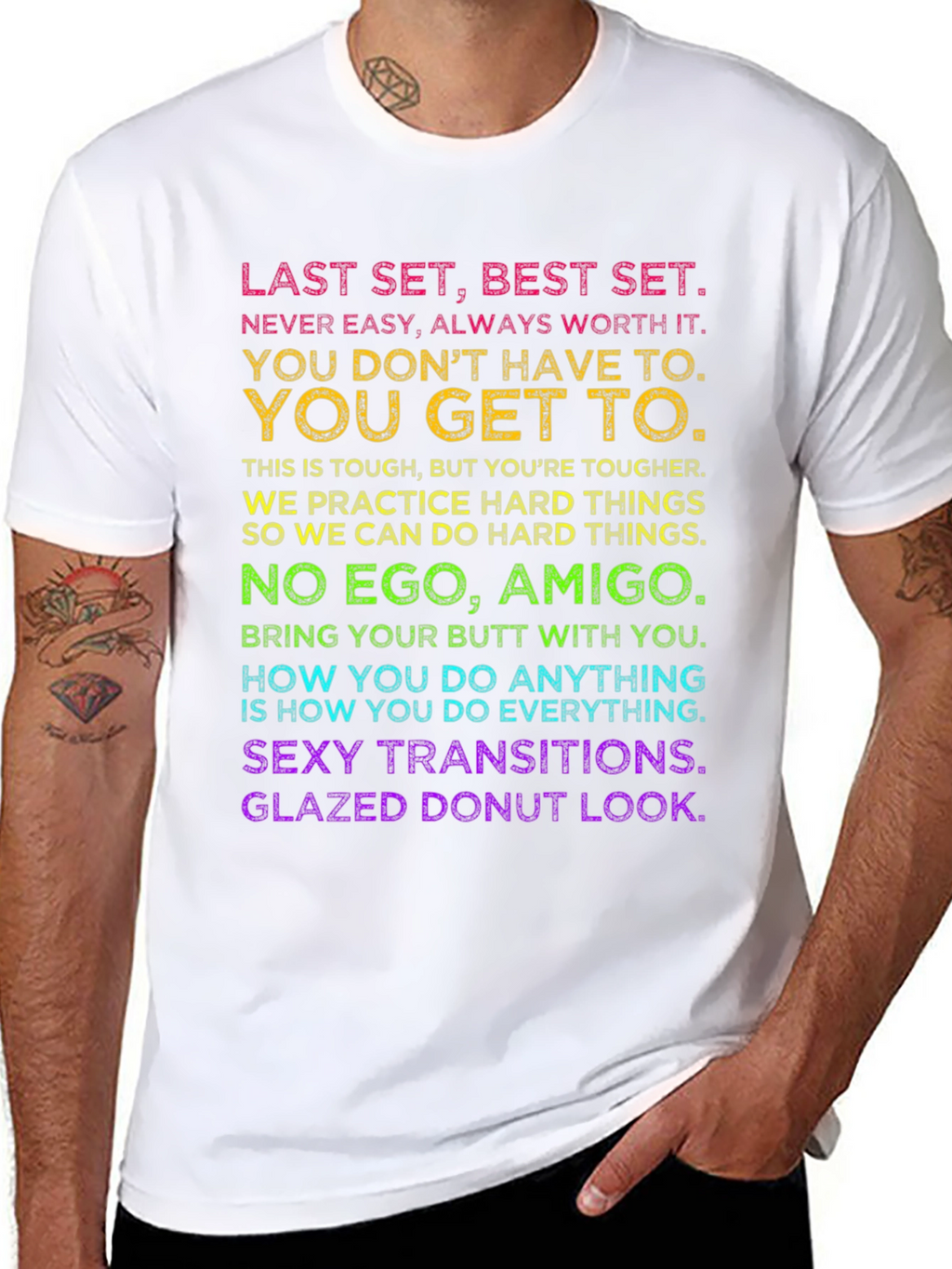 Motivational Workout T-Shirt - Last Set Best Set