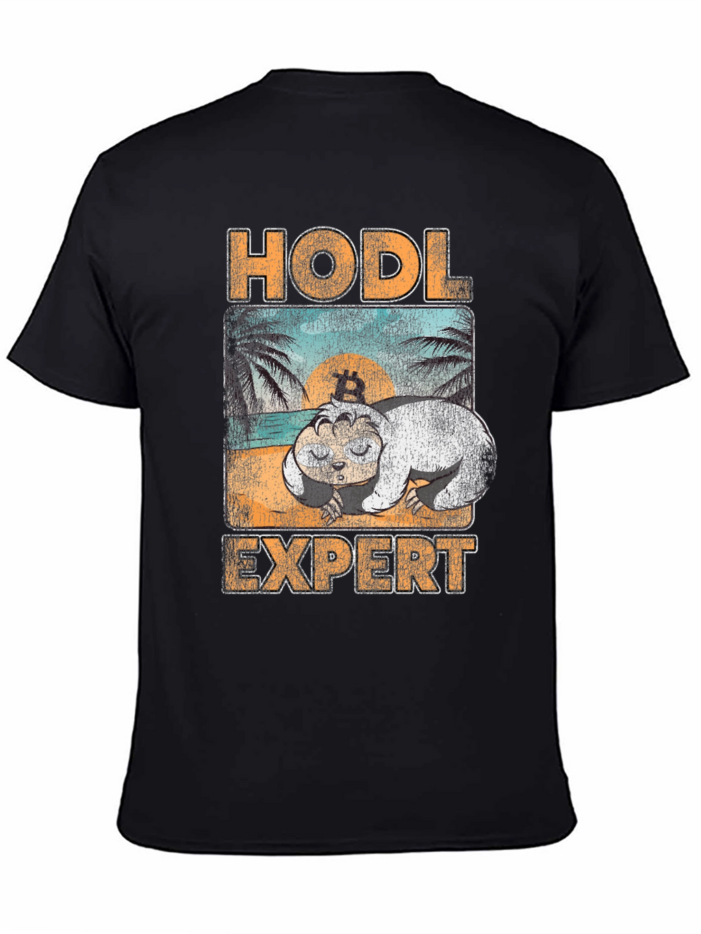 HODL Expert T-Shirt - Bitcoin Sloth Design
