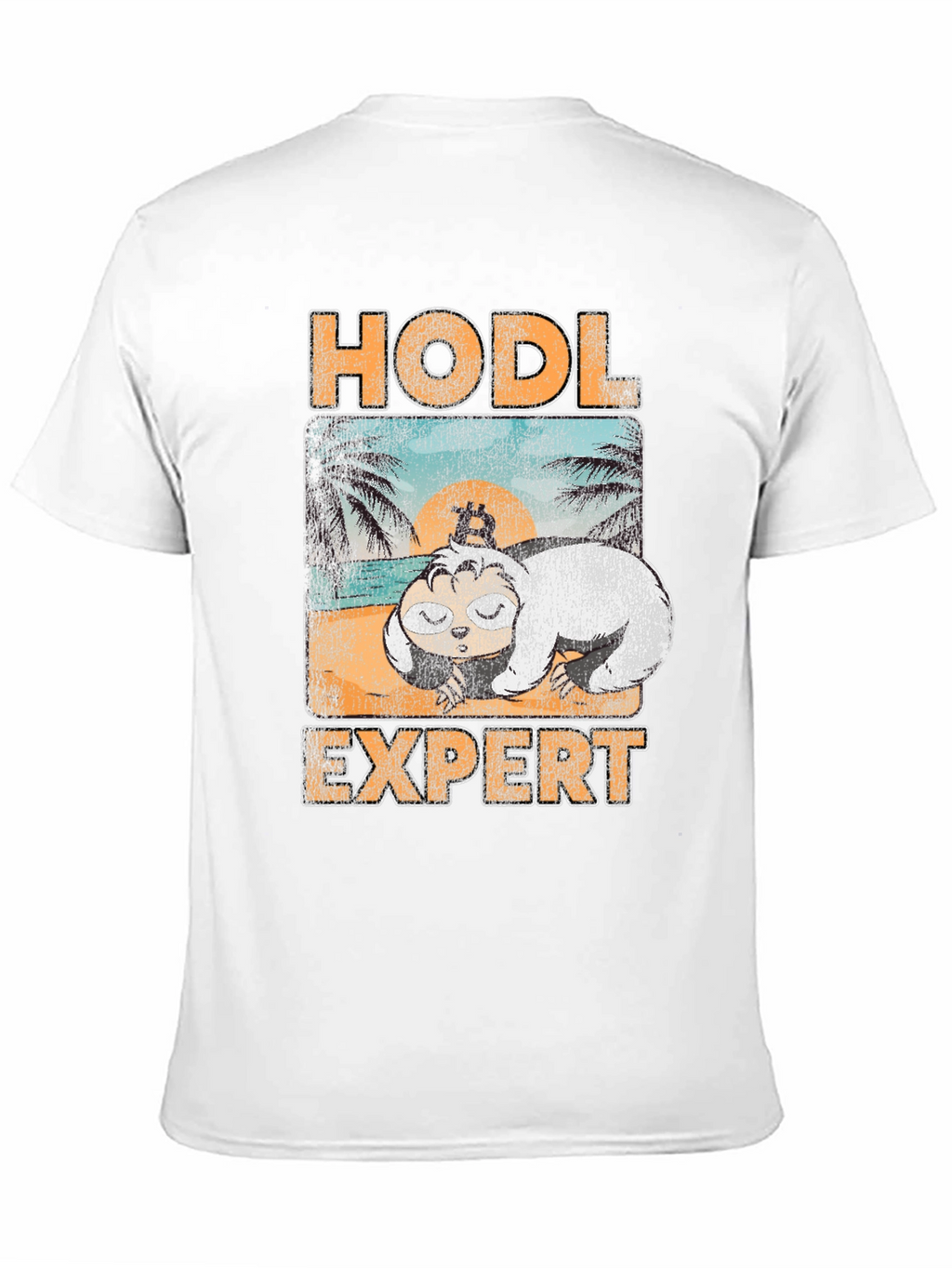 HODL Expert T-Shirt - Bitcoin Sloth Design