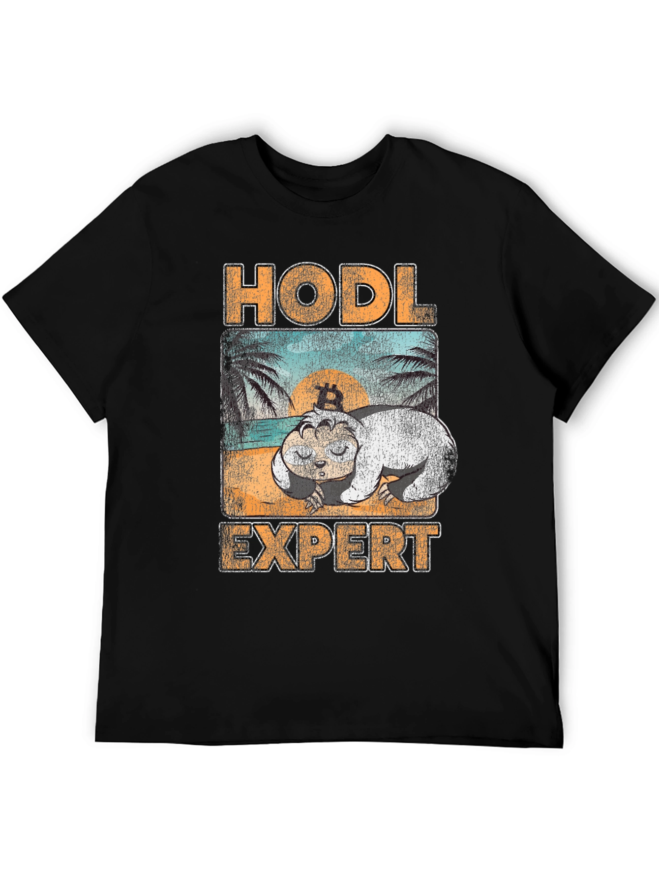 HODL Expert T-Shirt - Bitcoin Sloth Design