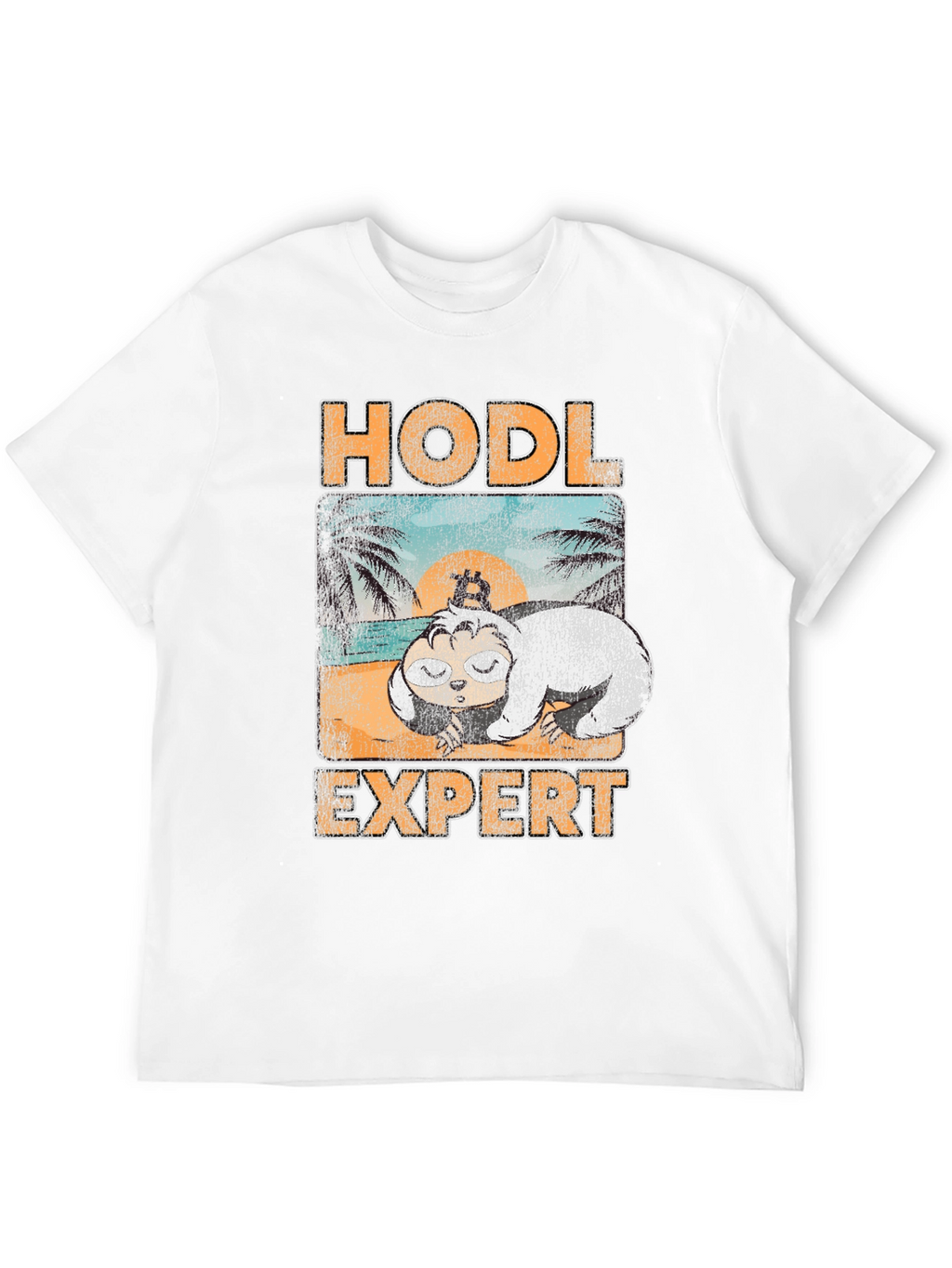HODL Expert T-Shirt - Bitcoin Sloth Design