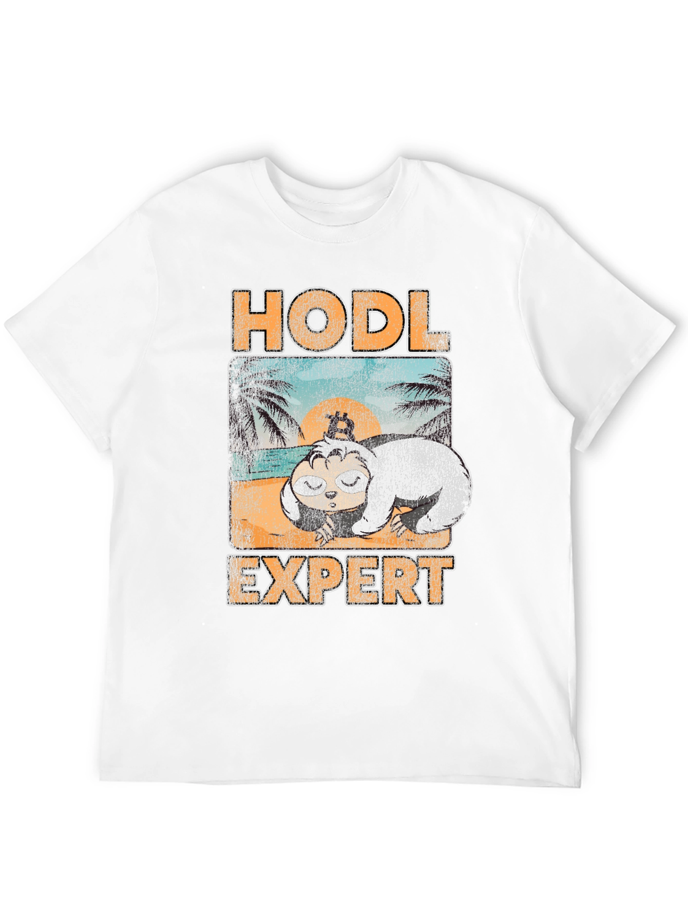 HODL Expert T-Shirt - Bitcoin Sloth Design