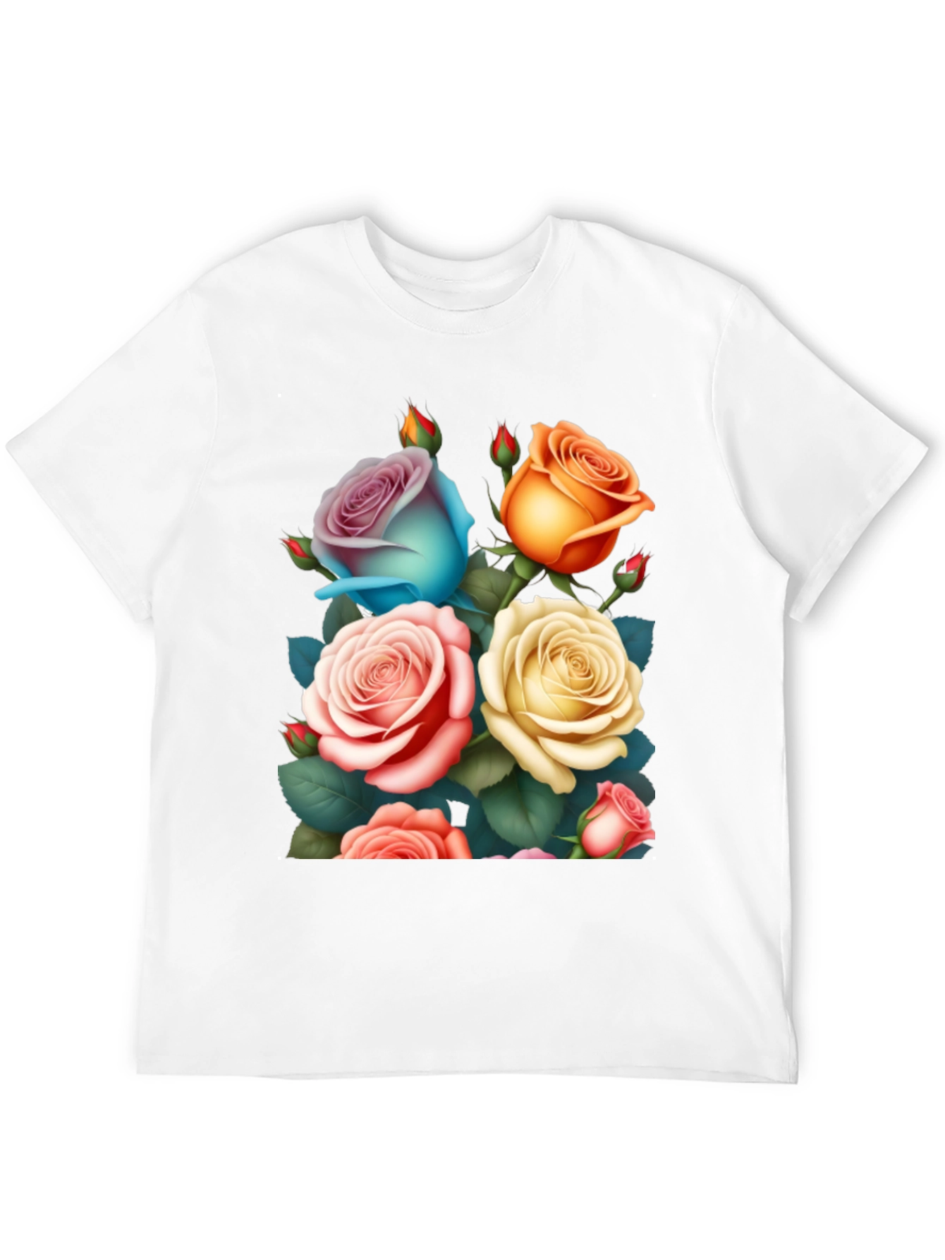 Floral Rose Graphic Tee - Stylish & Unique Design